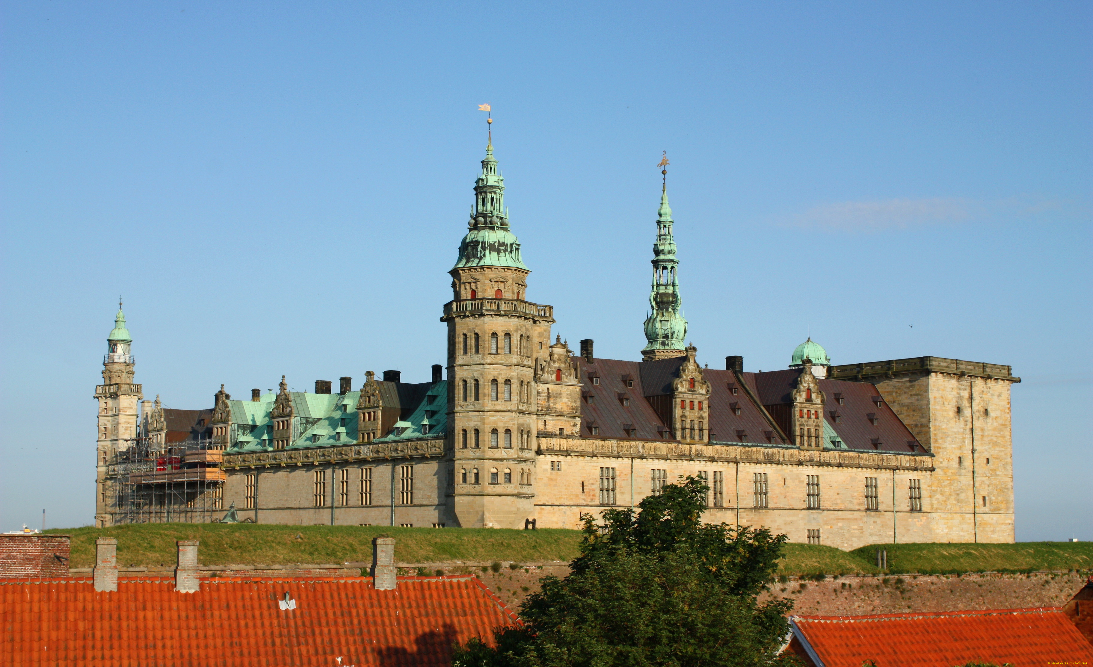 замок, kronborg, дания, города, дворцы, замки, крепости