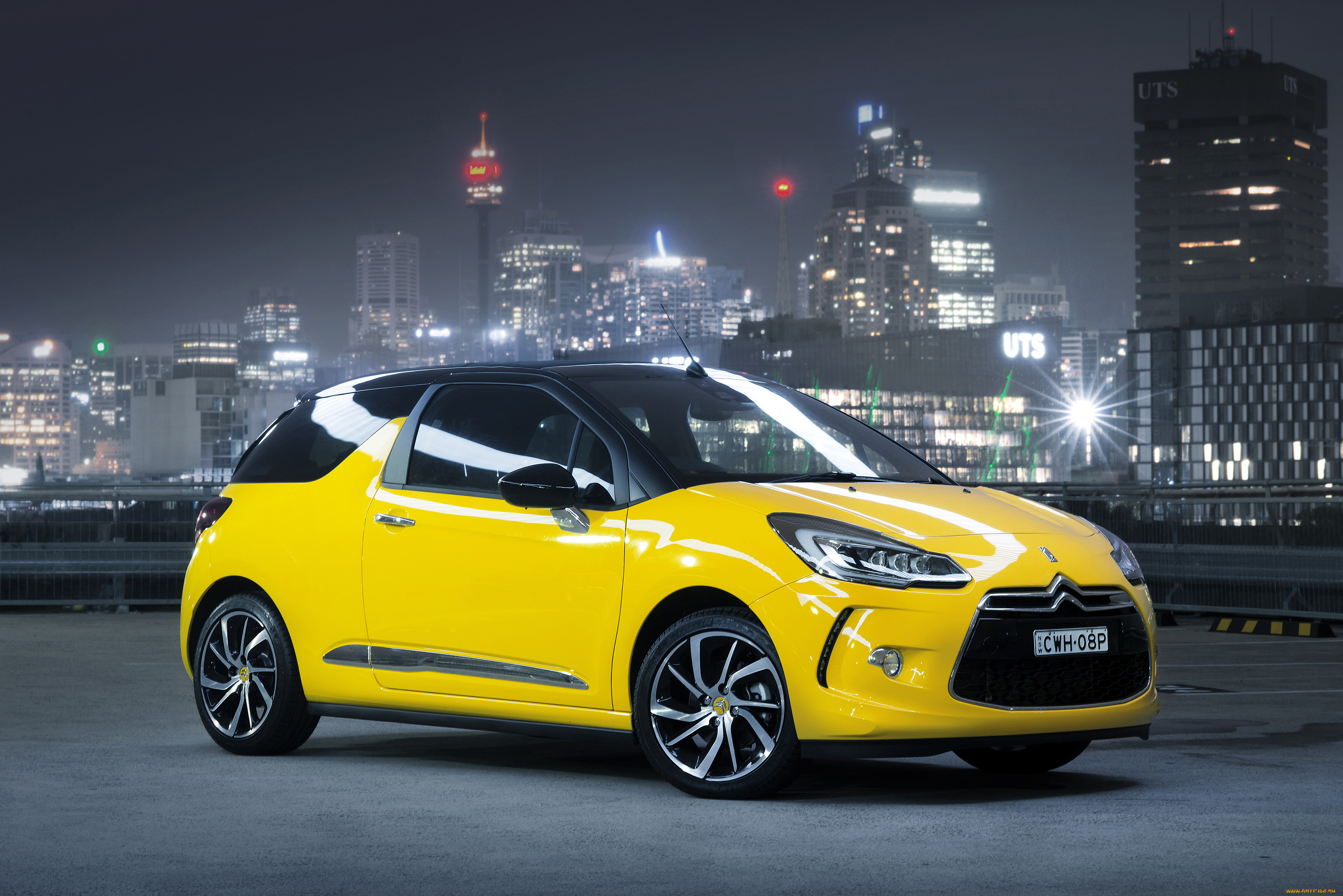 автомобили, citroen, au-spec, cabrio, ds3, citroеn, желтый, 2015г