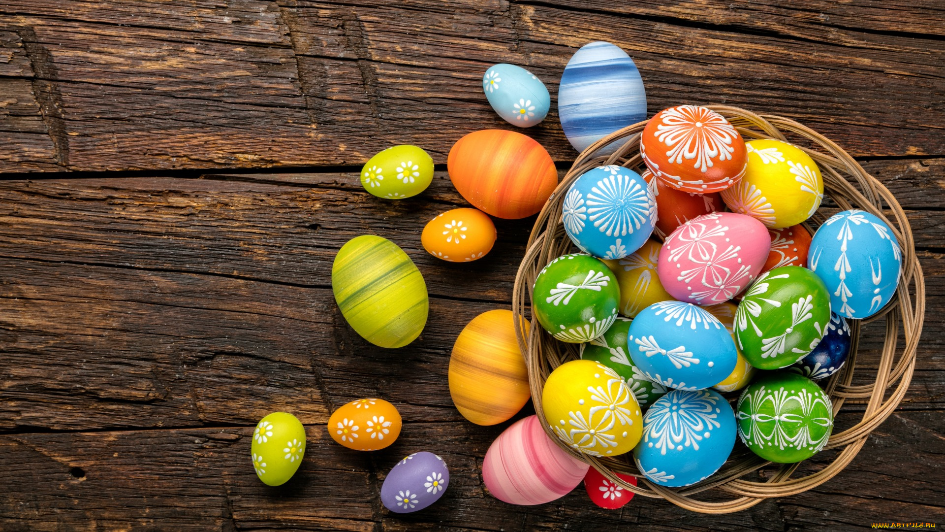 праздничные, пасха, holiday, spring, eggs, яйца, крашеные, happy, wood, colorful, easter