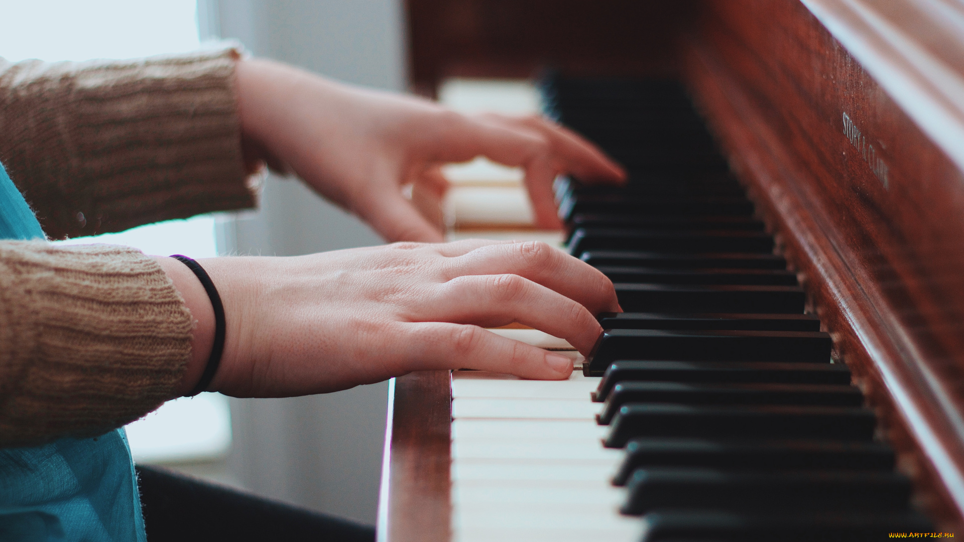 музыка, -музыкальные, инструменты, руки, клавиши