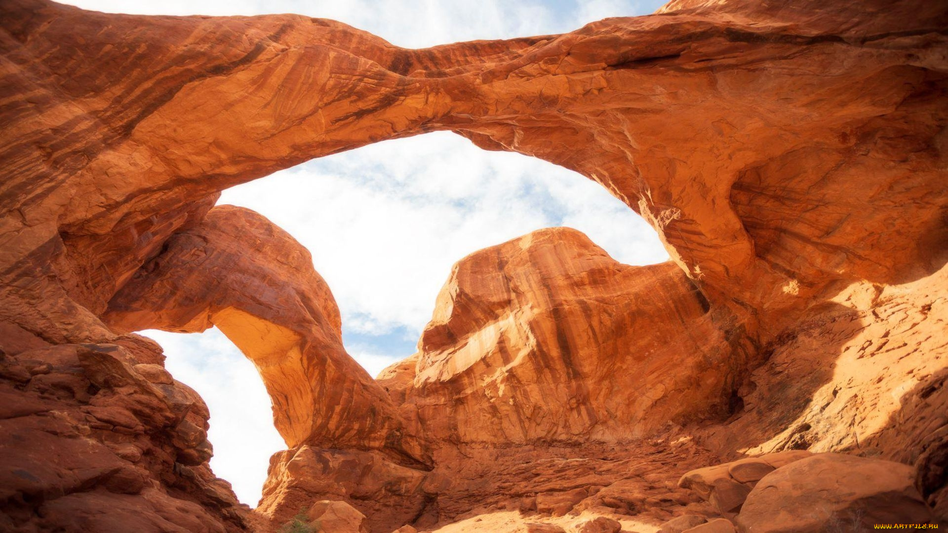 double, arch, arches, national, park, utah, природа, горы, double, arch, arches, national, park