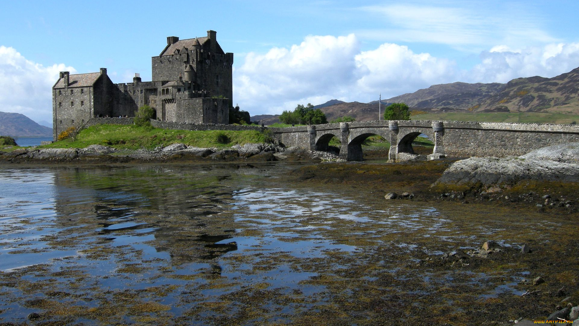 eilean, donan, castle, города, замок, эйлиан, донан, шотландия