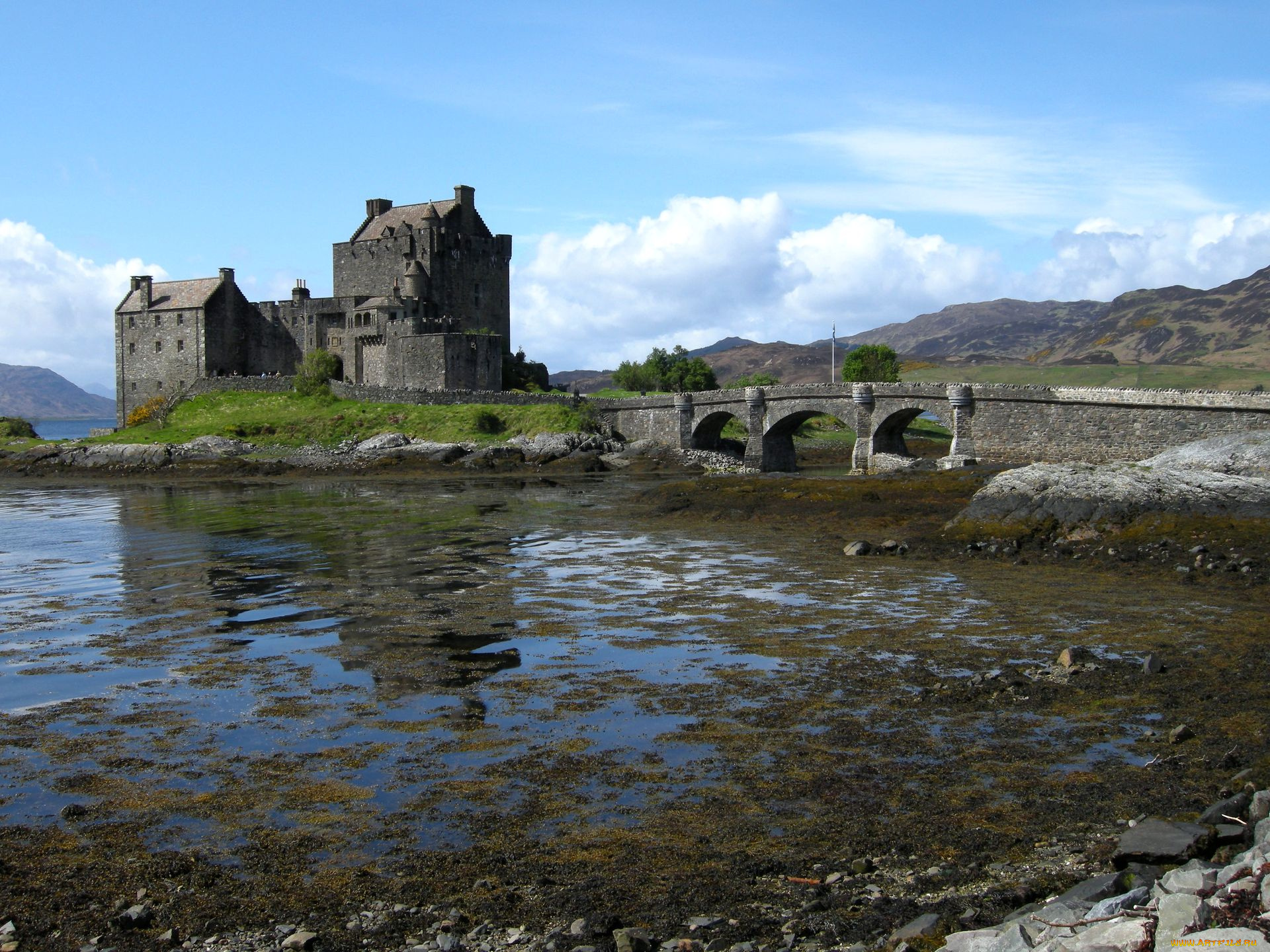 eilean, donan, castle, города, замок, эйлиан, донан, шотландия