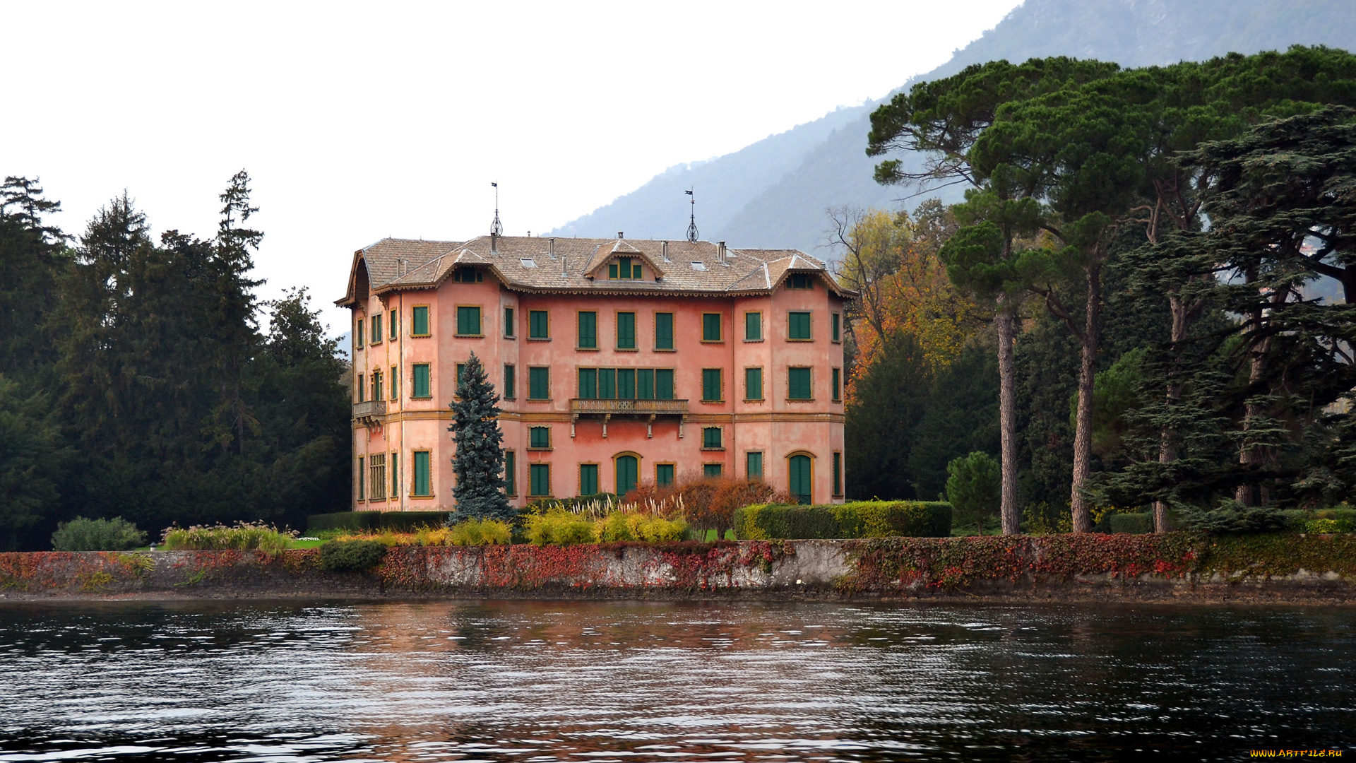 города, -, здания, , дома, como, lake, villa, dozzio, озеро, вилла