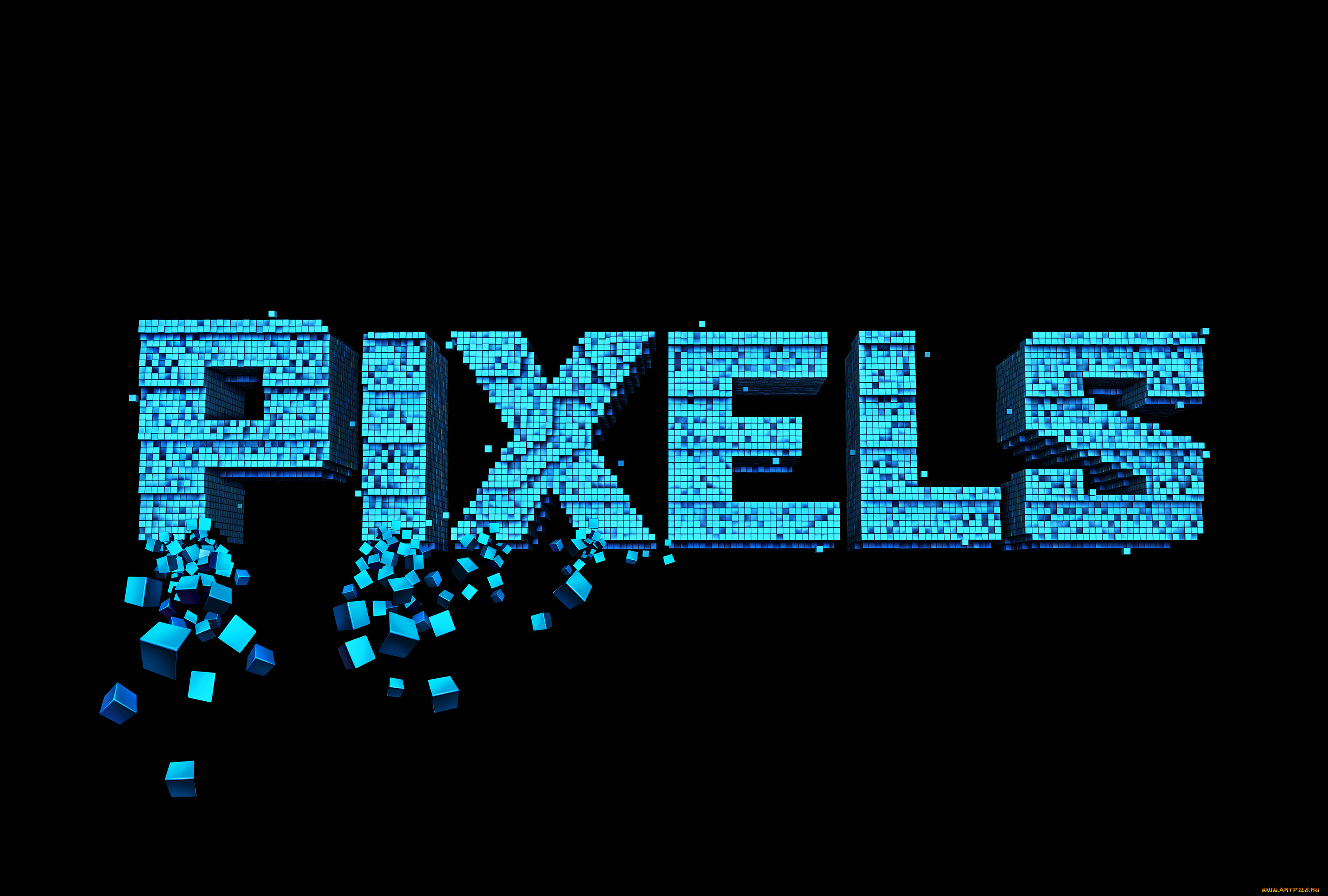 кино, фильмы, pixels, надпись, пиксели, черный, фон