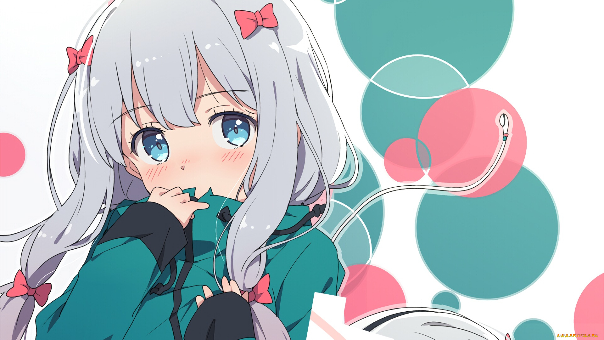 аниме, eromanga-sensei, девушка, взгляд, фон