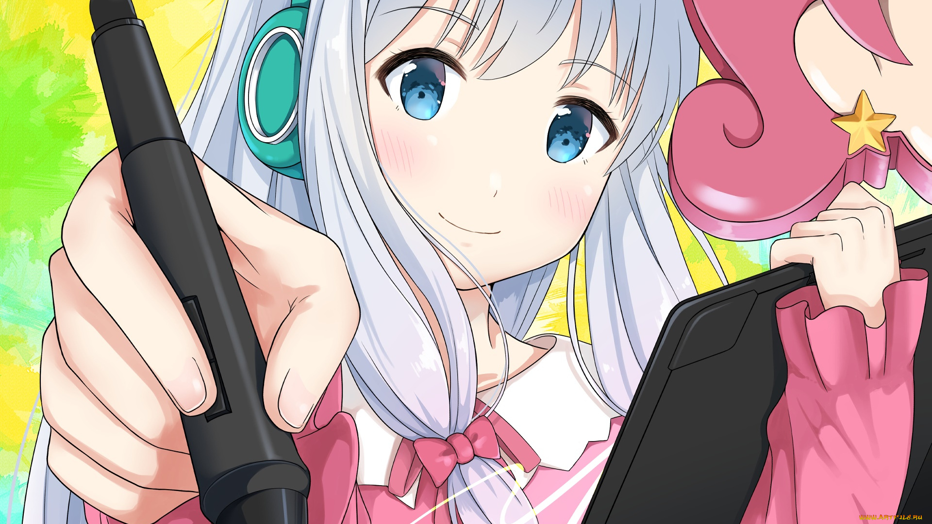 аниме, eromanga-sensei, фон, взгляд, девушка