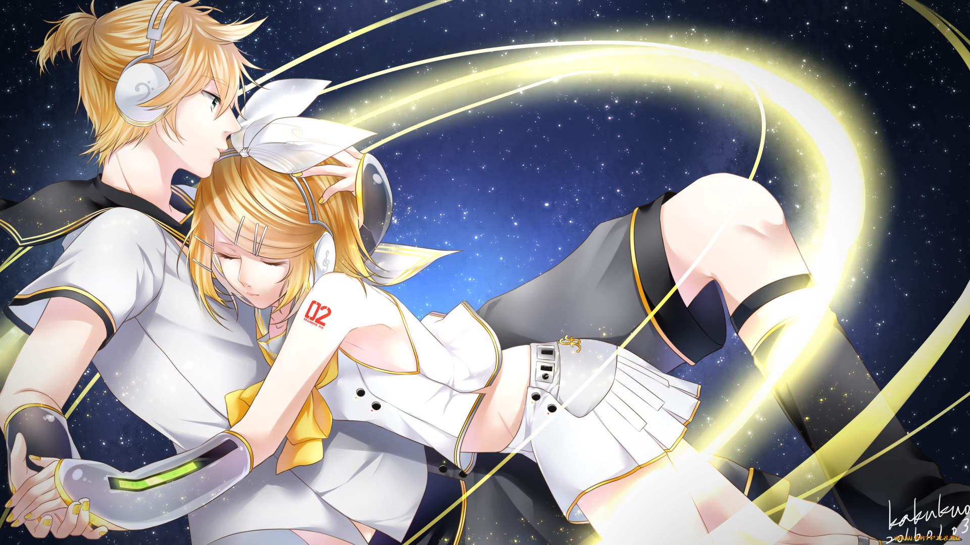 аниме, vocaloid, kagamine, mirrors