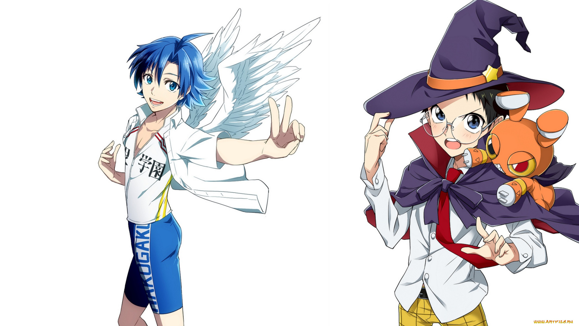 аниме, yowamushi, pedal, парни