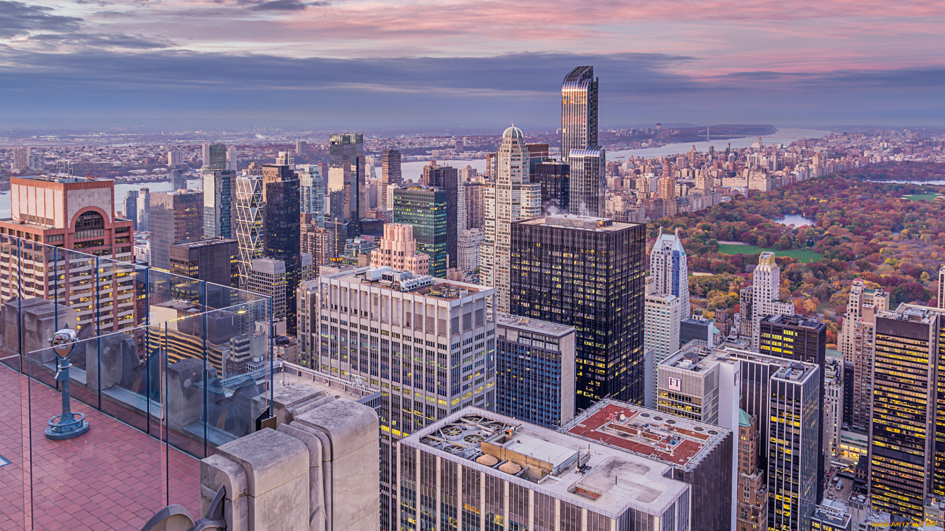 rockefeller, center, города, нью-йорк, , сша, панорама, небоскребы