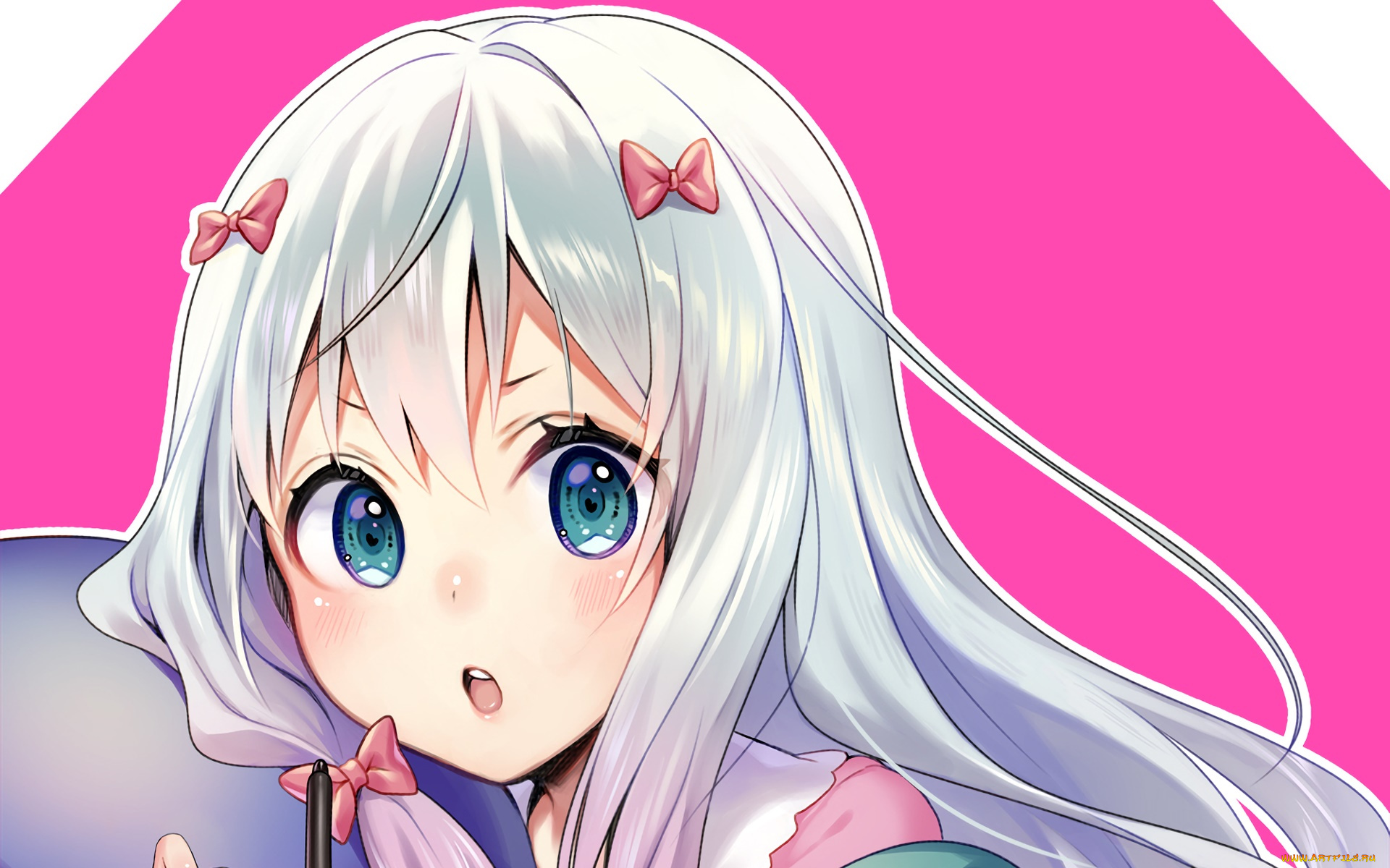 аниме, eromanga-sensei, фон, взгляд, девушка