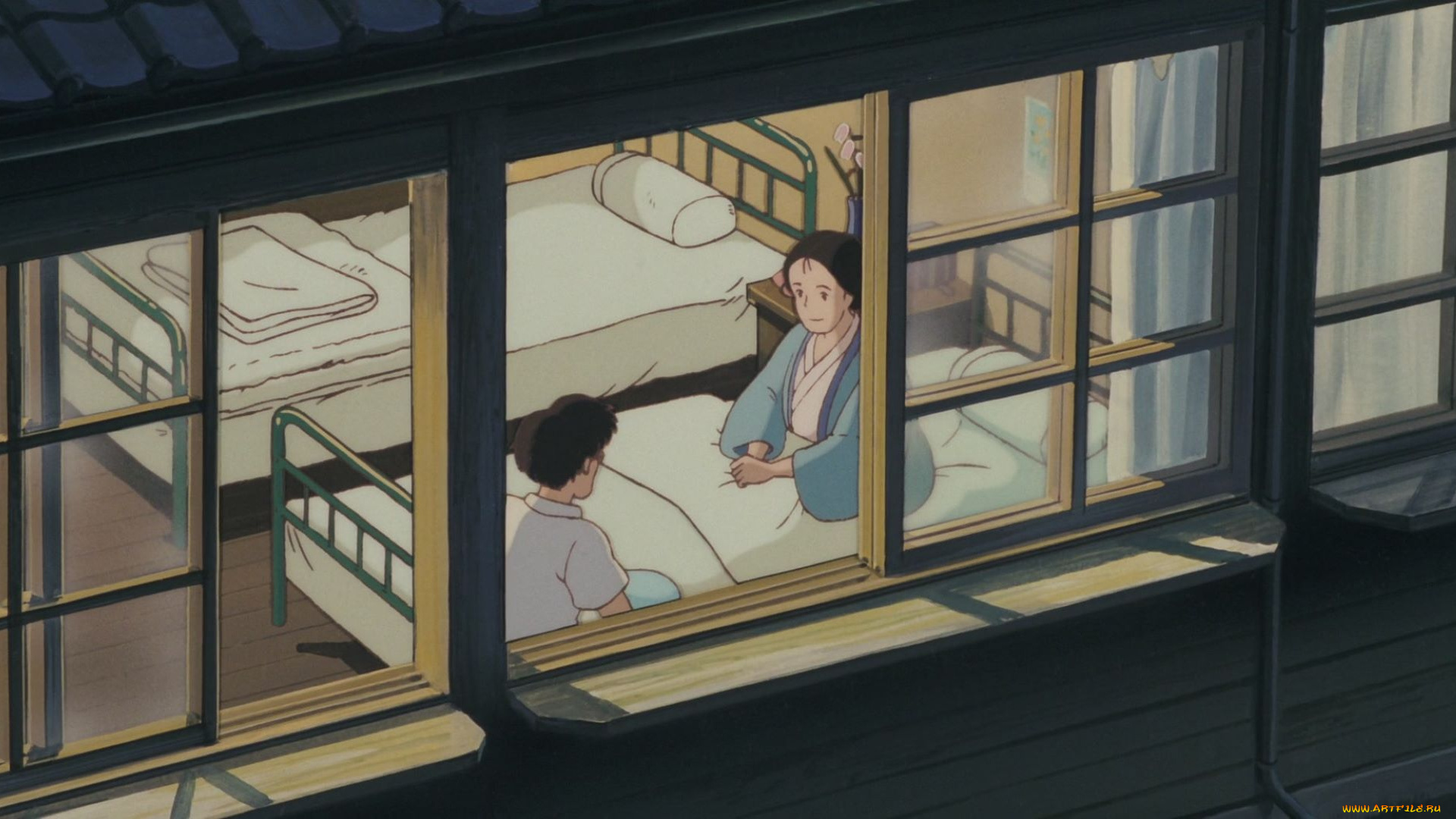 аниме, my, neighbor, totoro, люди, больница, окно