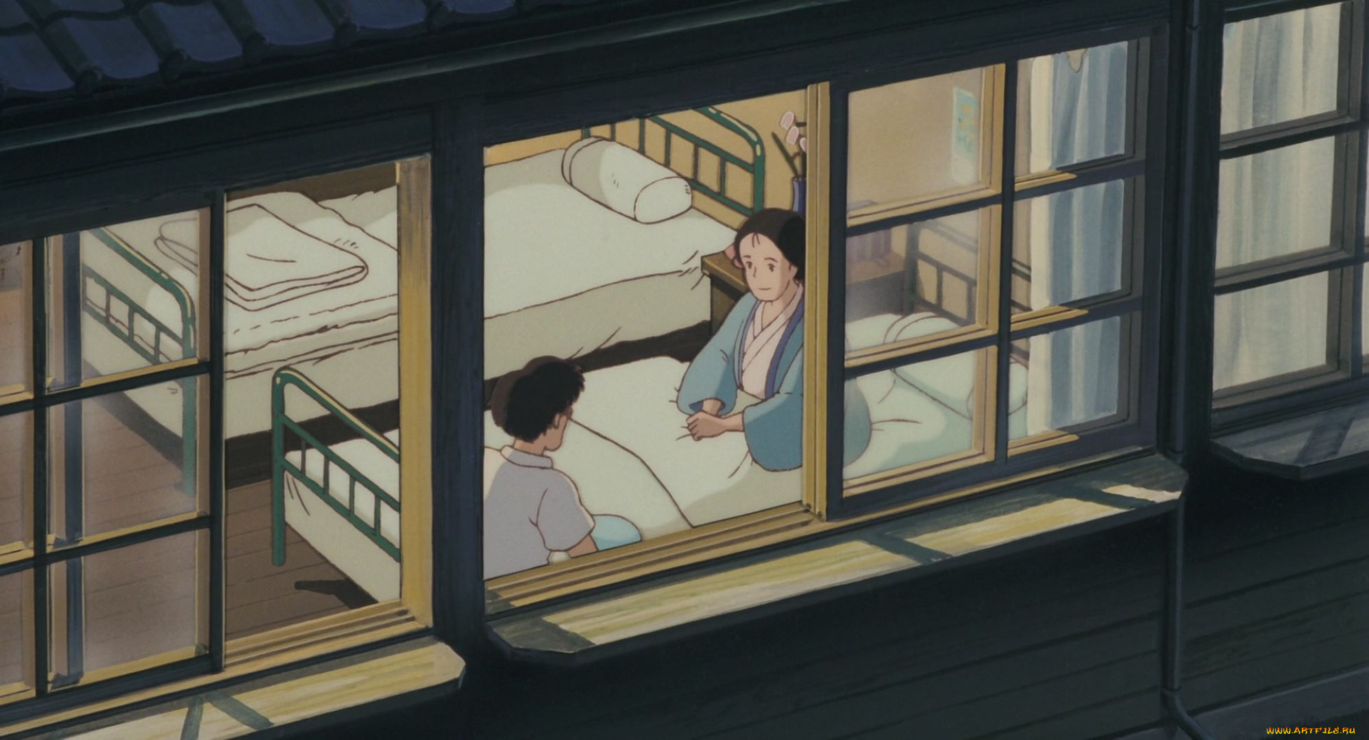 аниме, my, neighbor, totoro, люди, больница, окно