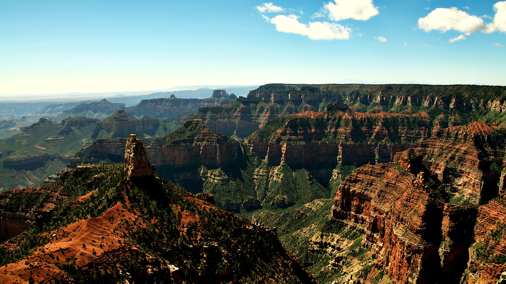 grand, canyon, природа, горы, сша, каньон, горизонт, простор