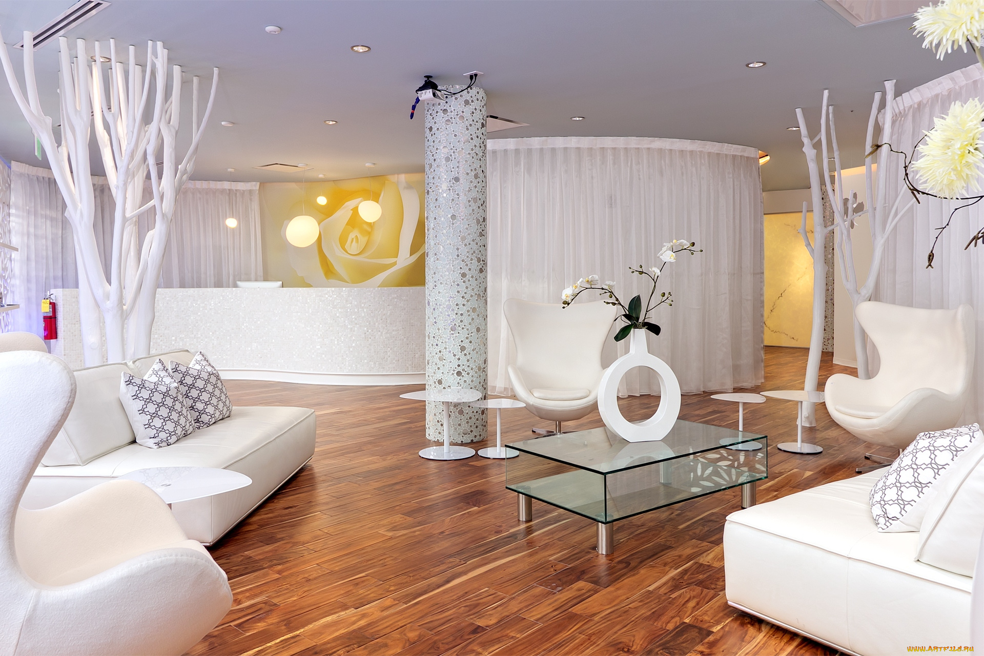 интерьер, гостиная, диваны, белый, дизайн, стиль