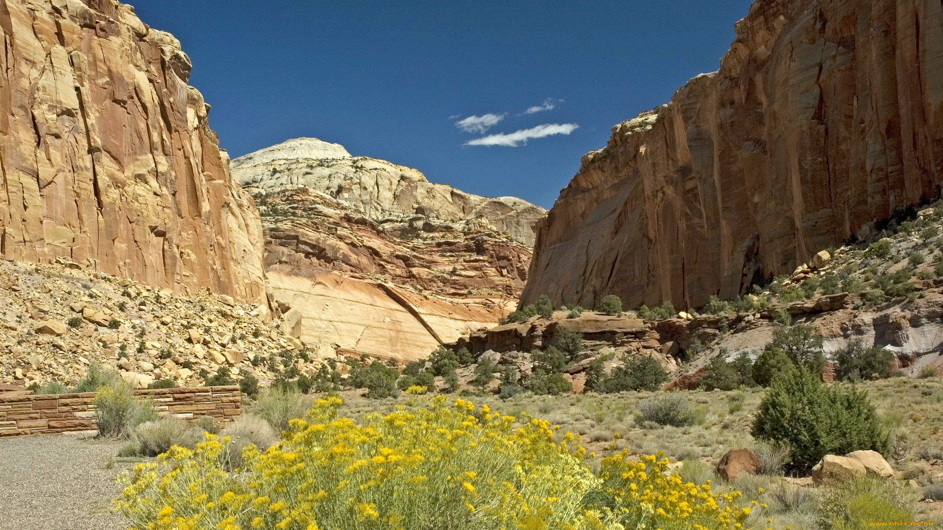 capitol, reef, national, park, utah, сша, природа, горы