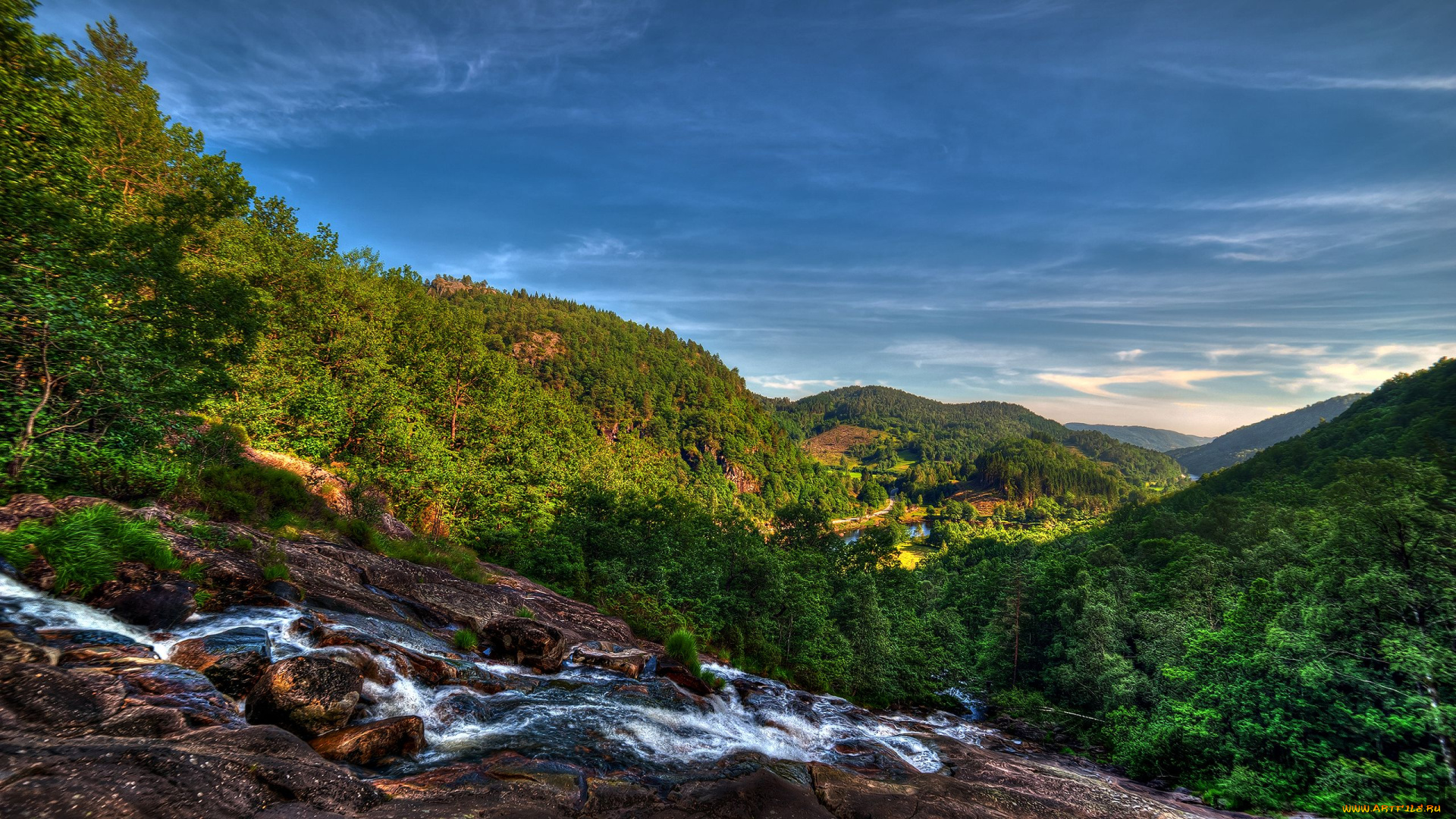 природа, пейзажи, река, норвегия, norway, лес