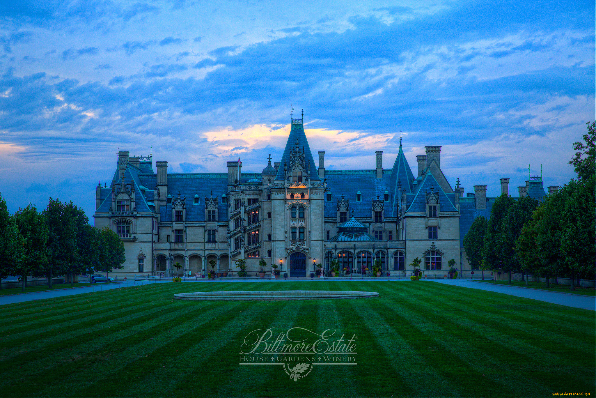 biltmore, house, and, gardens, города, -, здания, , дома, сша, комплекс, жилой, парк