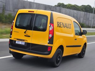 Картинка автомобили renault желтый au-spec van kangoo