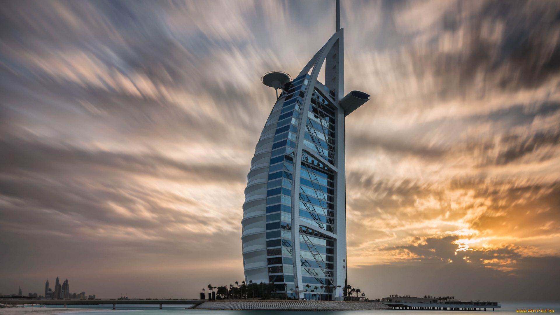 burj, al, arab, sunset, города, дубай, , оаэ, отель