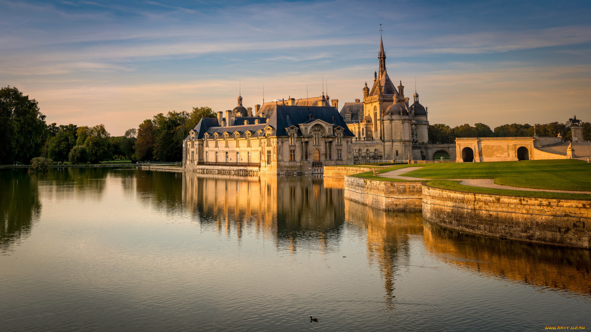 chantilly, castle, города, замки, франции, замок