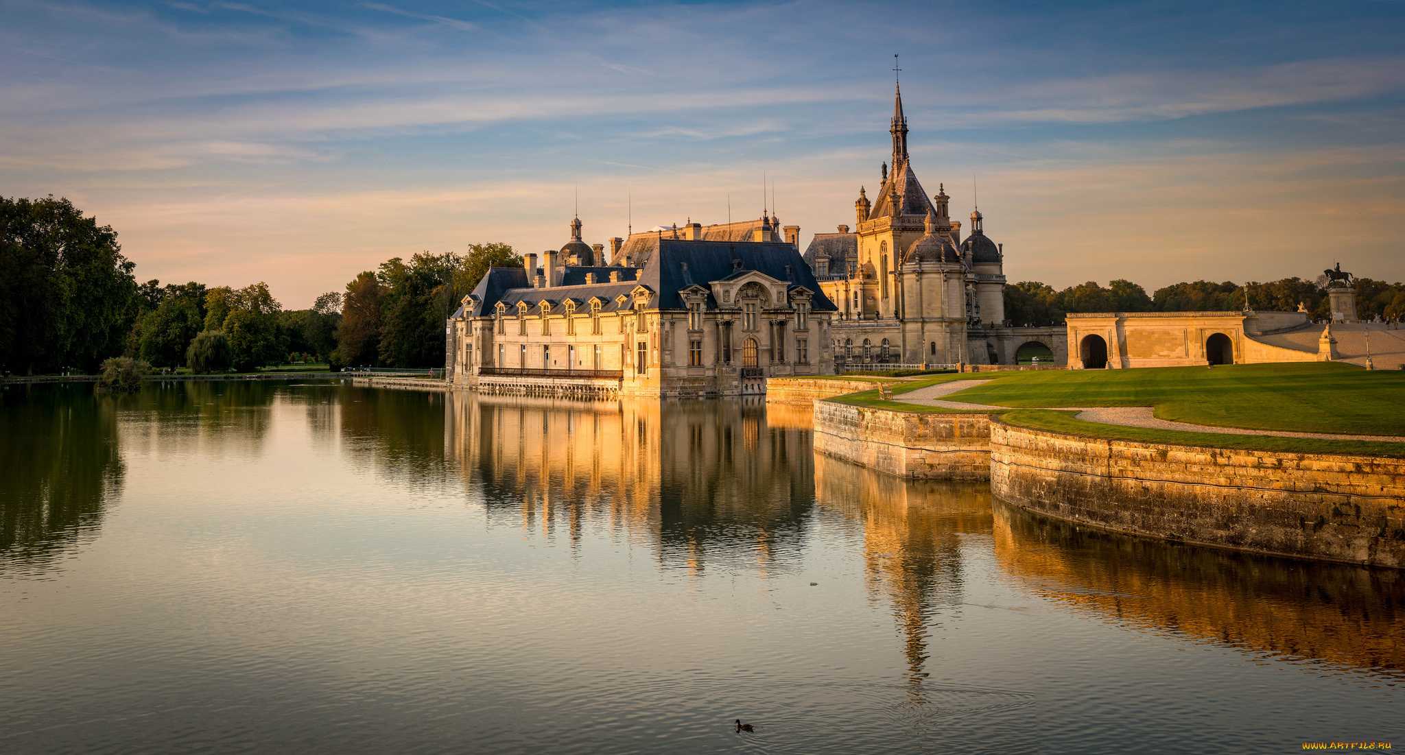 chantilly, castle, города, замки, франции, замок