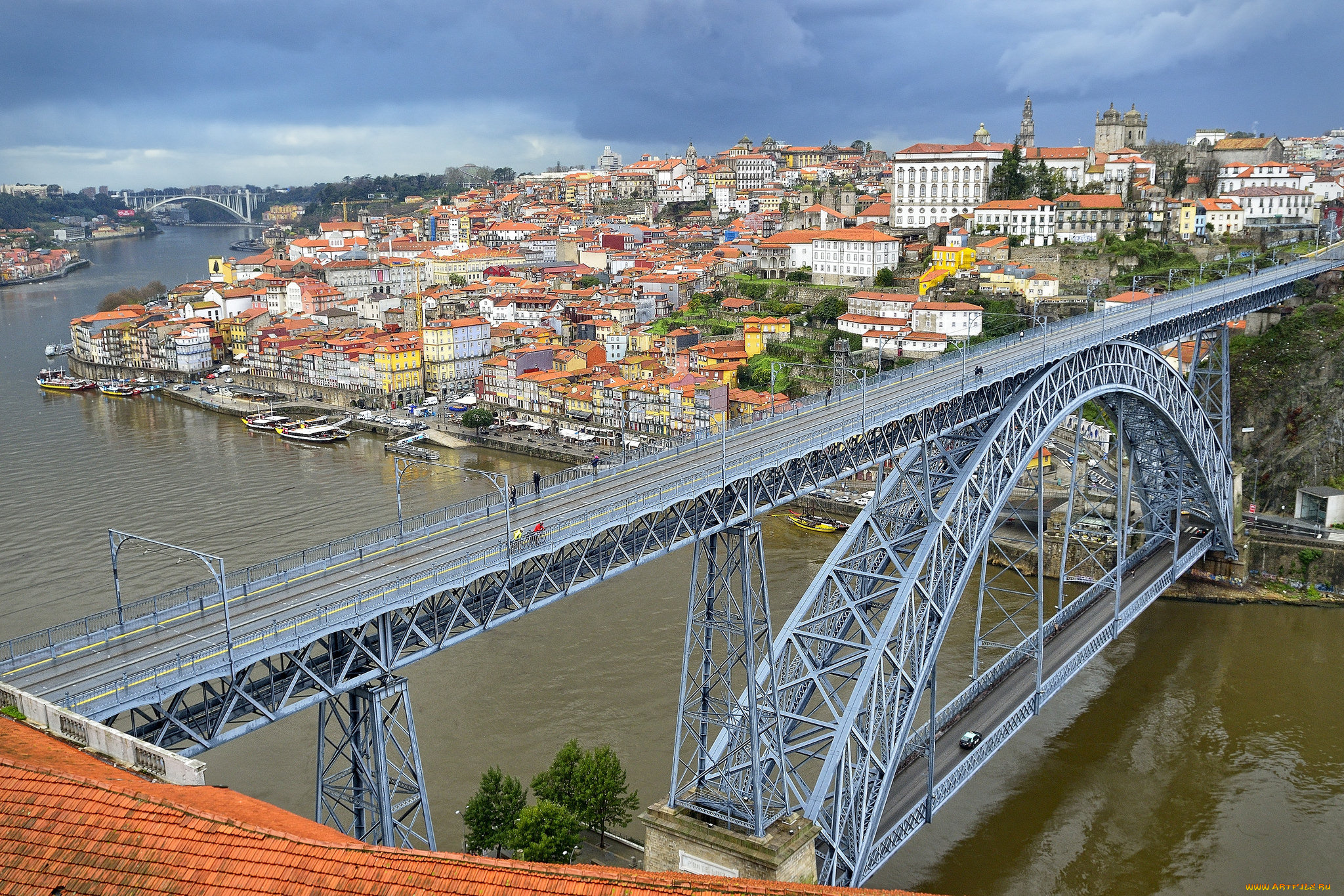 oporto, города, порту, , португалия, мост, река
