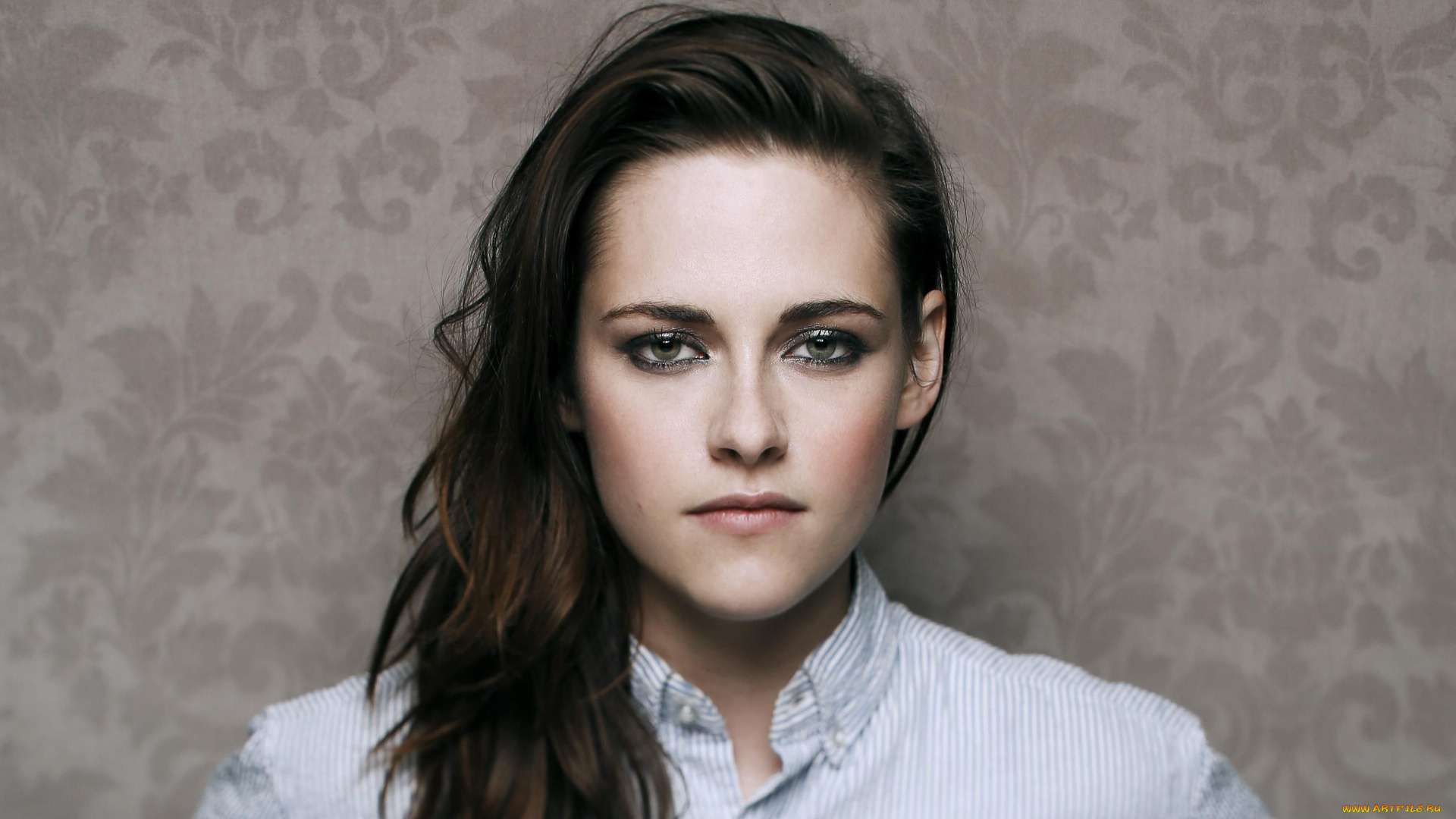 девушки, kristen, stewart, лицо, шатенка, актриса