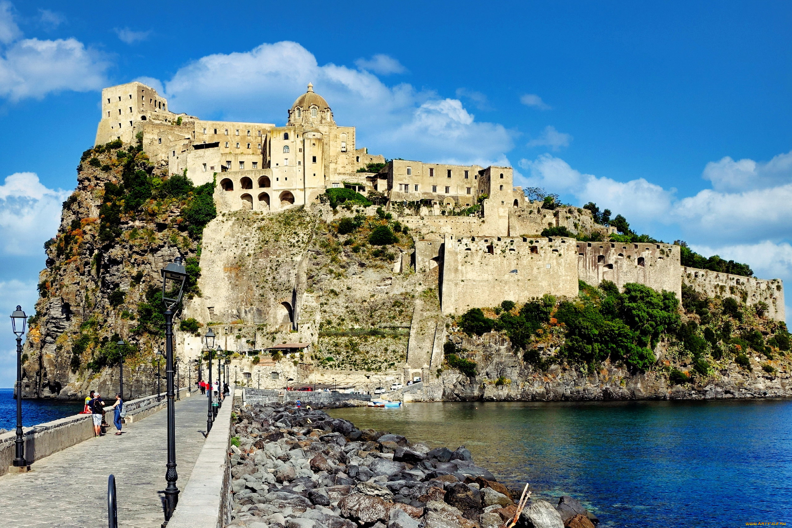 aragonese, castle, italy, города, замки, италии, aragonese, castle