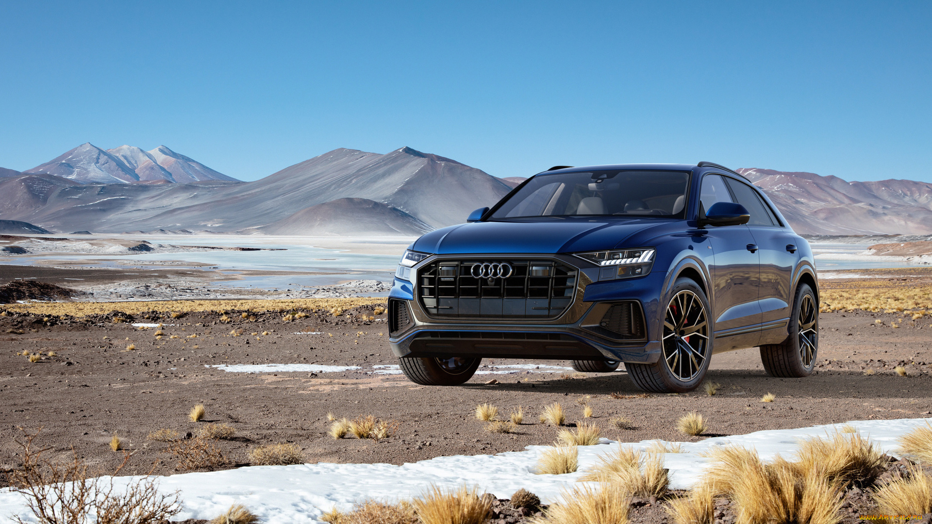 audi, q8, quattro, 2018, автомобили, audi, черный, горы, пустыня