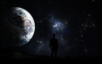 Картинка 3д графика atmosphere mood атмосфера настроения ночь планеты небо