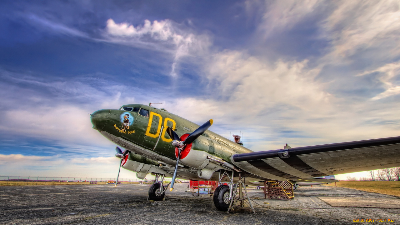 douglas, c47, skytrain, авиация, пассажирские, самолёты, пассажирский, поршневой, сша