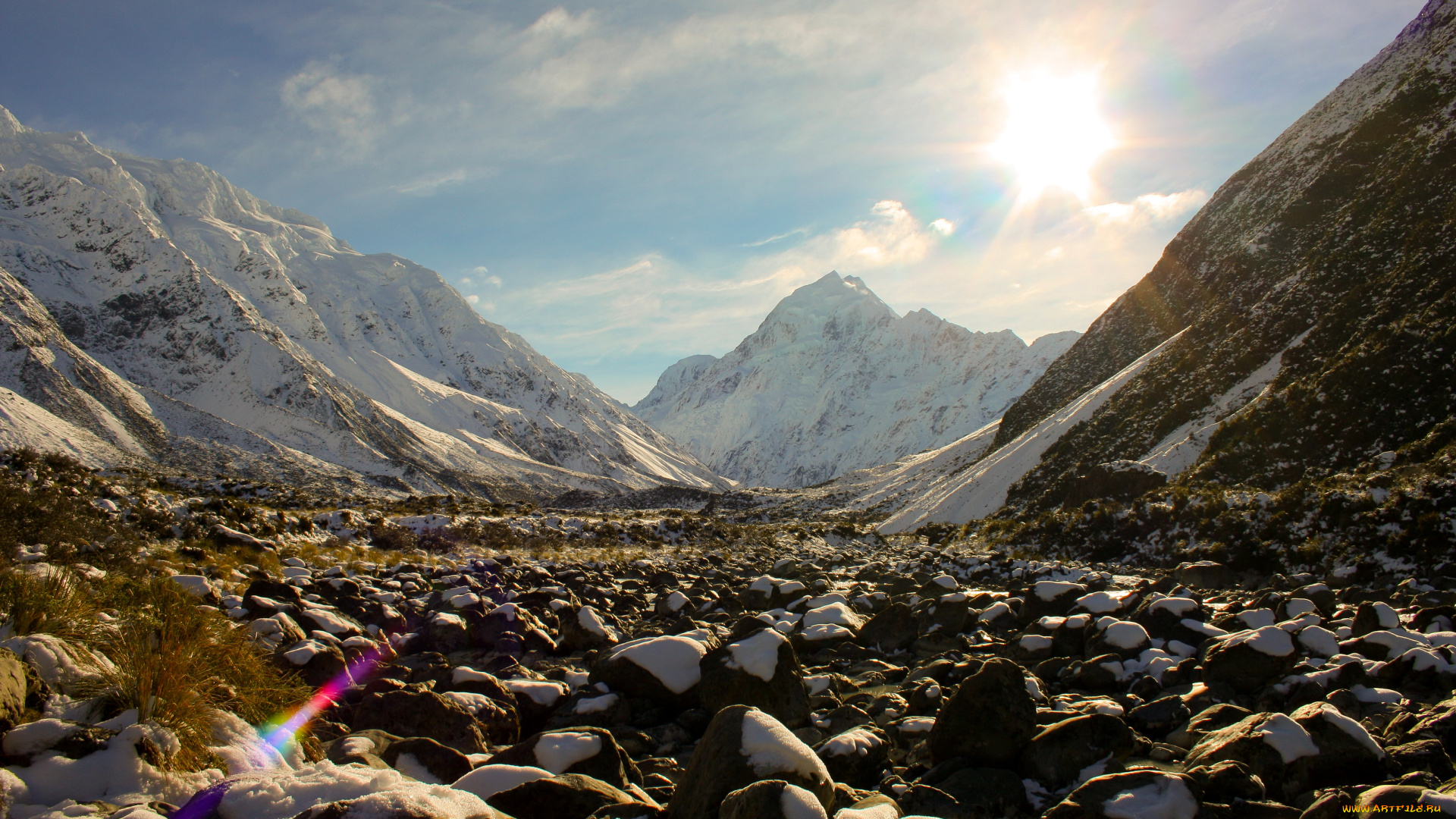 fiordland, national, park, новая, зеландия, природа, горы, снег