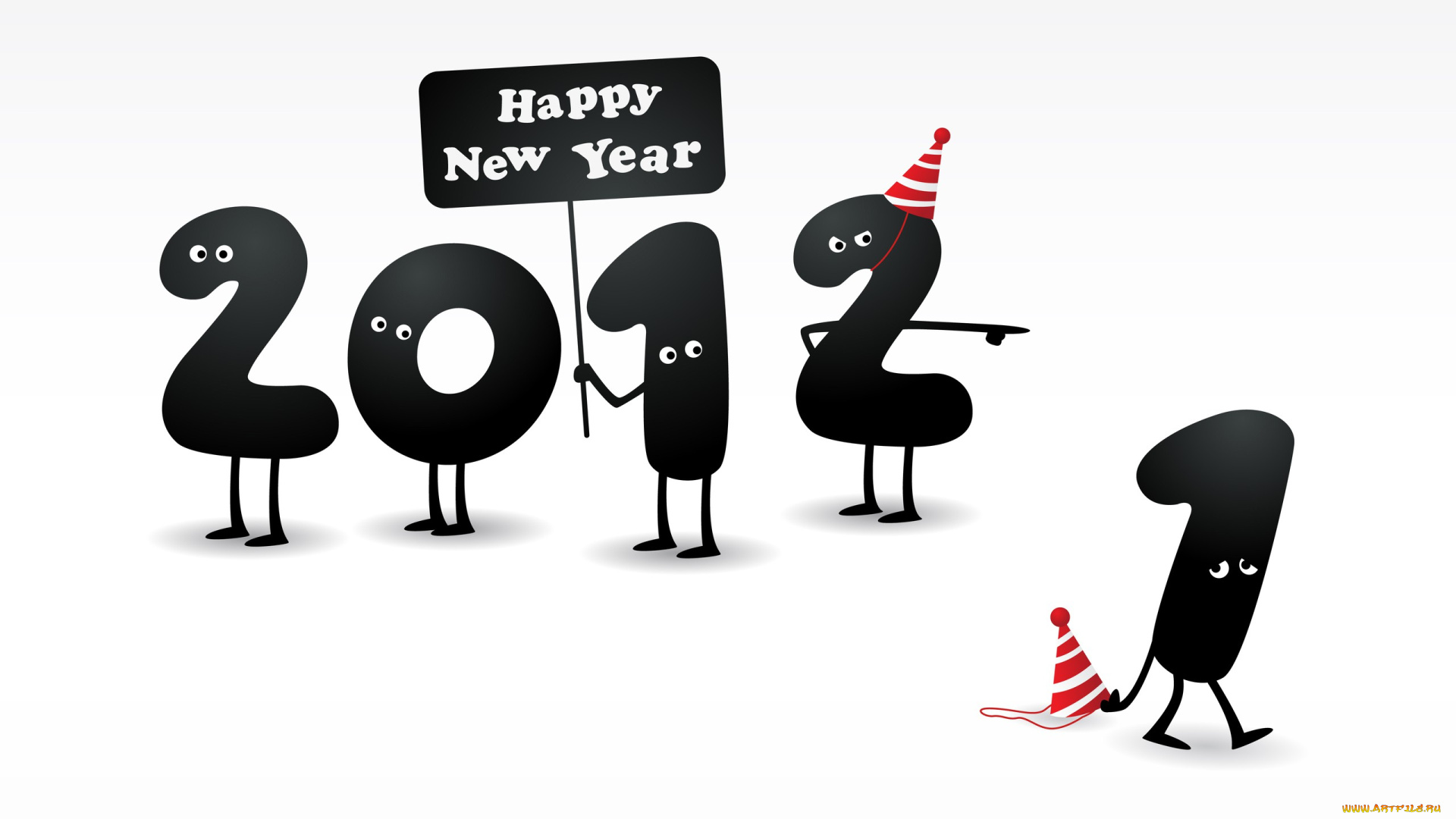 новый, год, праздничные, векторная, графика, 2012