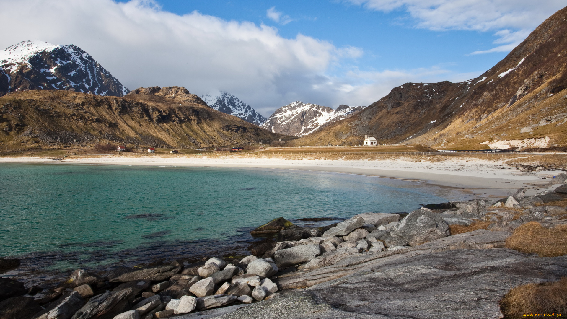 lofoten, islands, norway, природа, побережье, горы, остров, берег, озеро