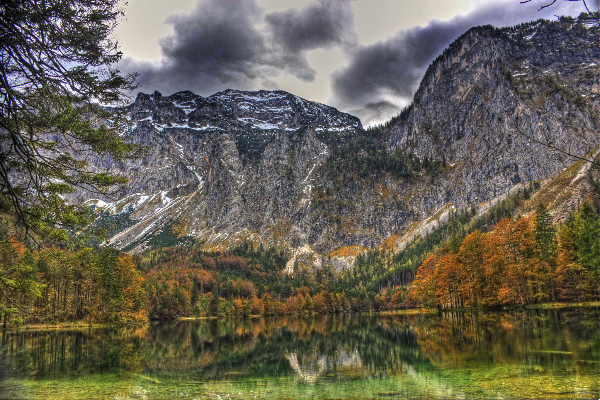 gmunden, austria, природа, горы, озеро