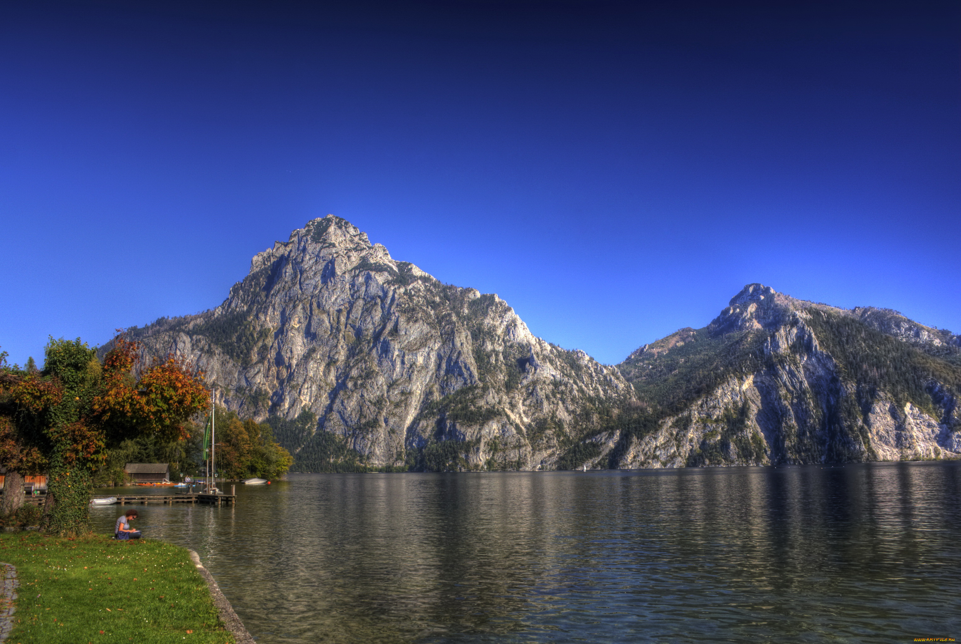 traunkirchen, austria, природа, реки, озера, горы, озеро