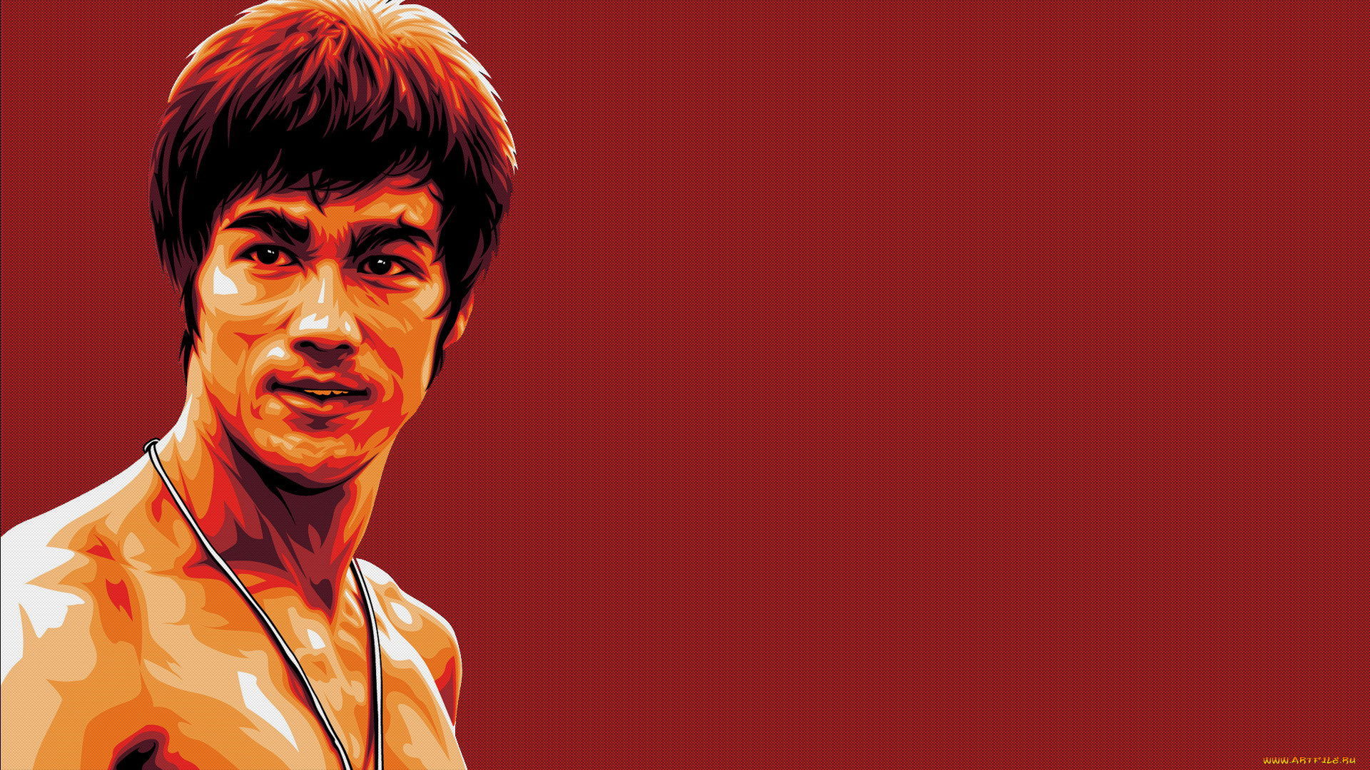 рисованные, люди, bruce, lee