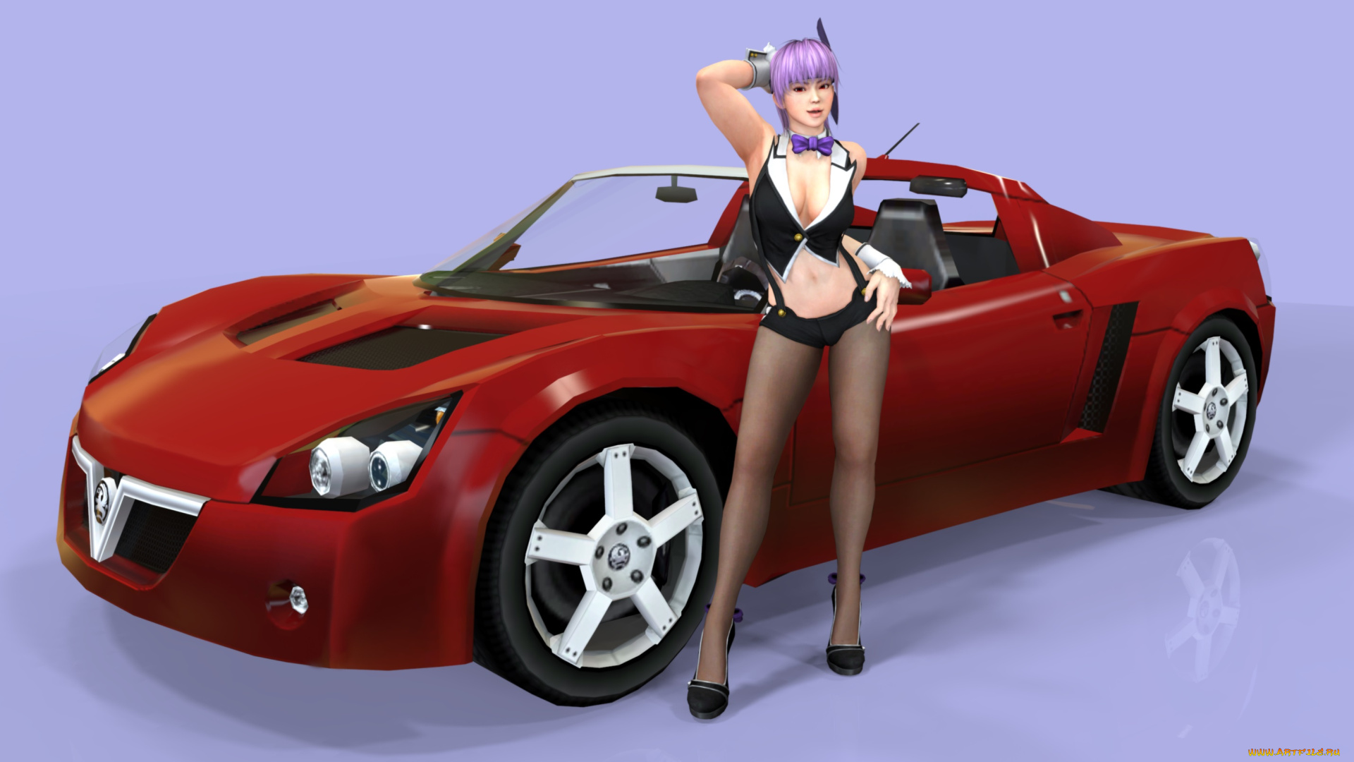 автомобили, 3d, car&girl, автомобиль, фон, взгляд, девушка