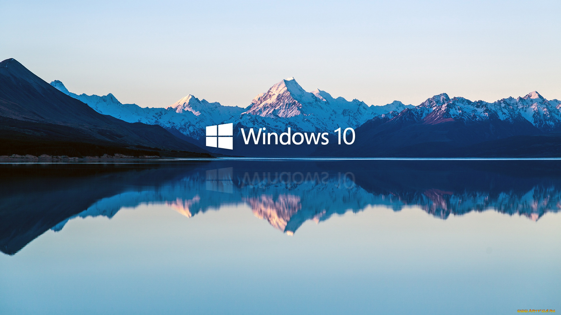 компьютеры, windows, 10, логотип, фон, горы