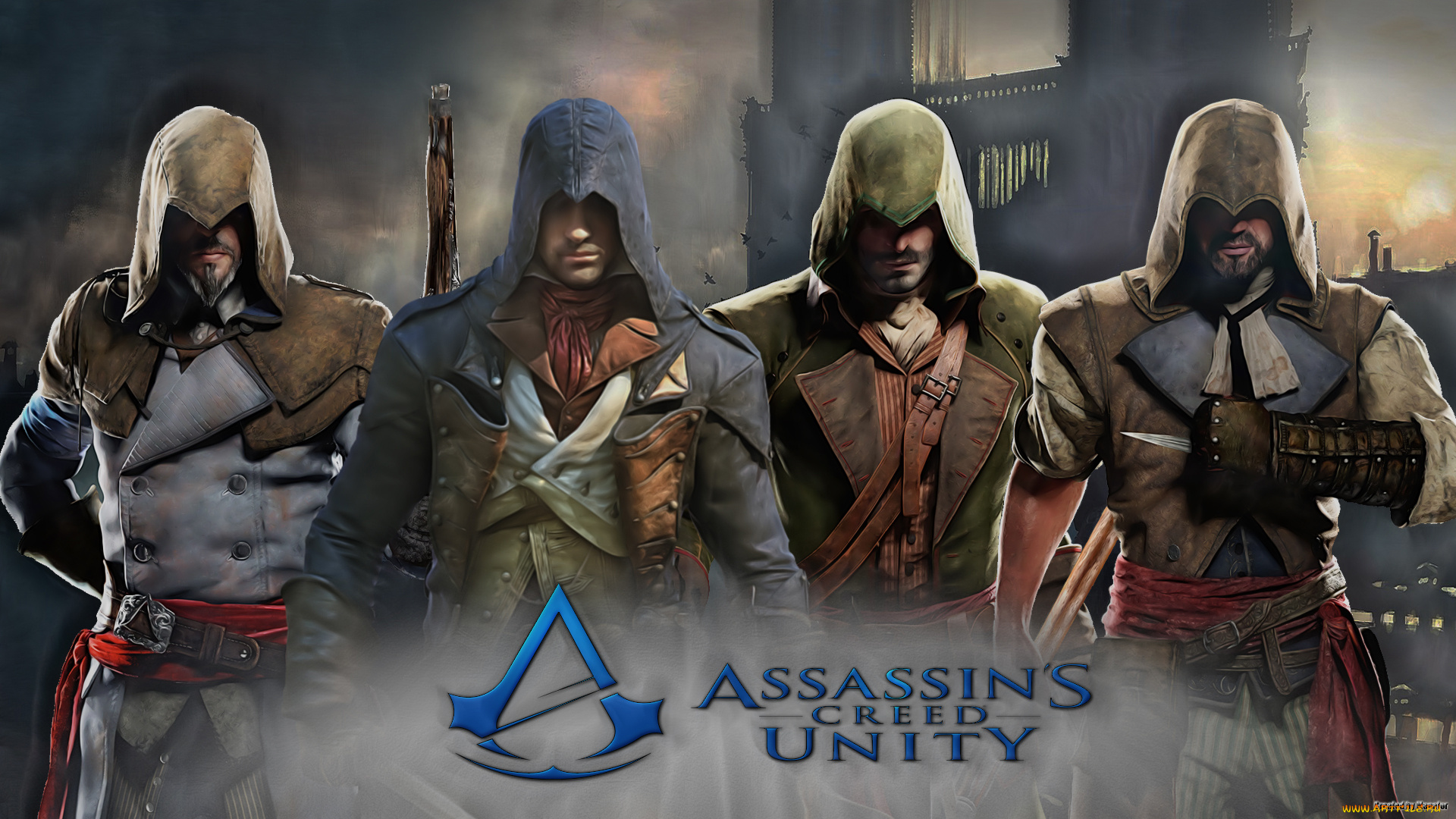 видео, игры, assassin`s, creed, unity, персонажи