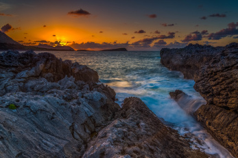 Картинка природа восходы закаты сумерки океан