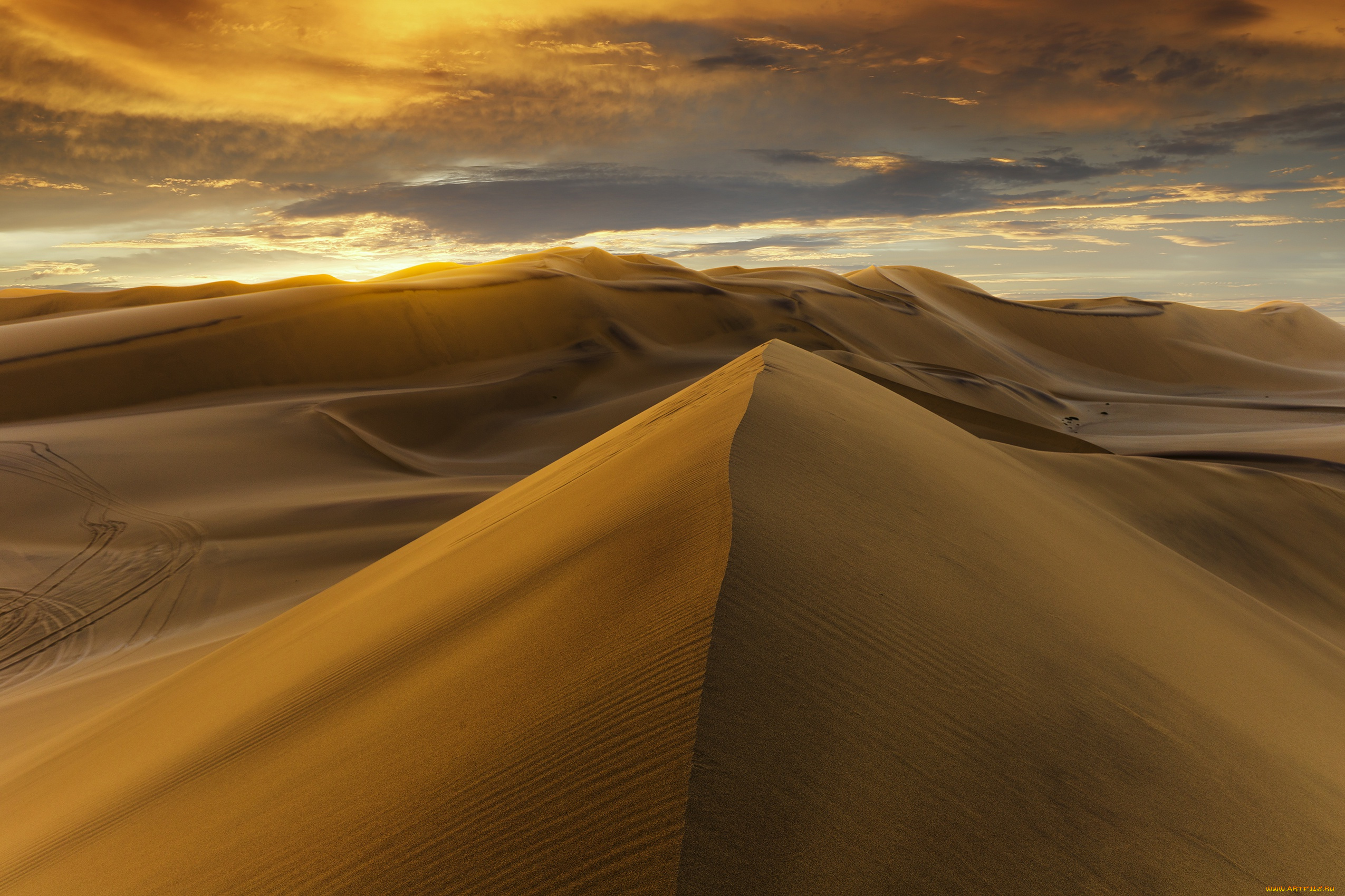 природа, пустыни, sand, sunset, desert