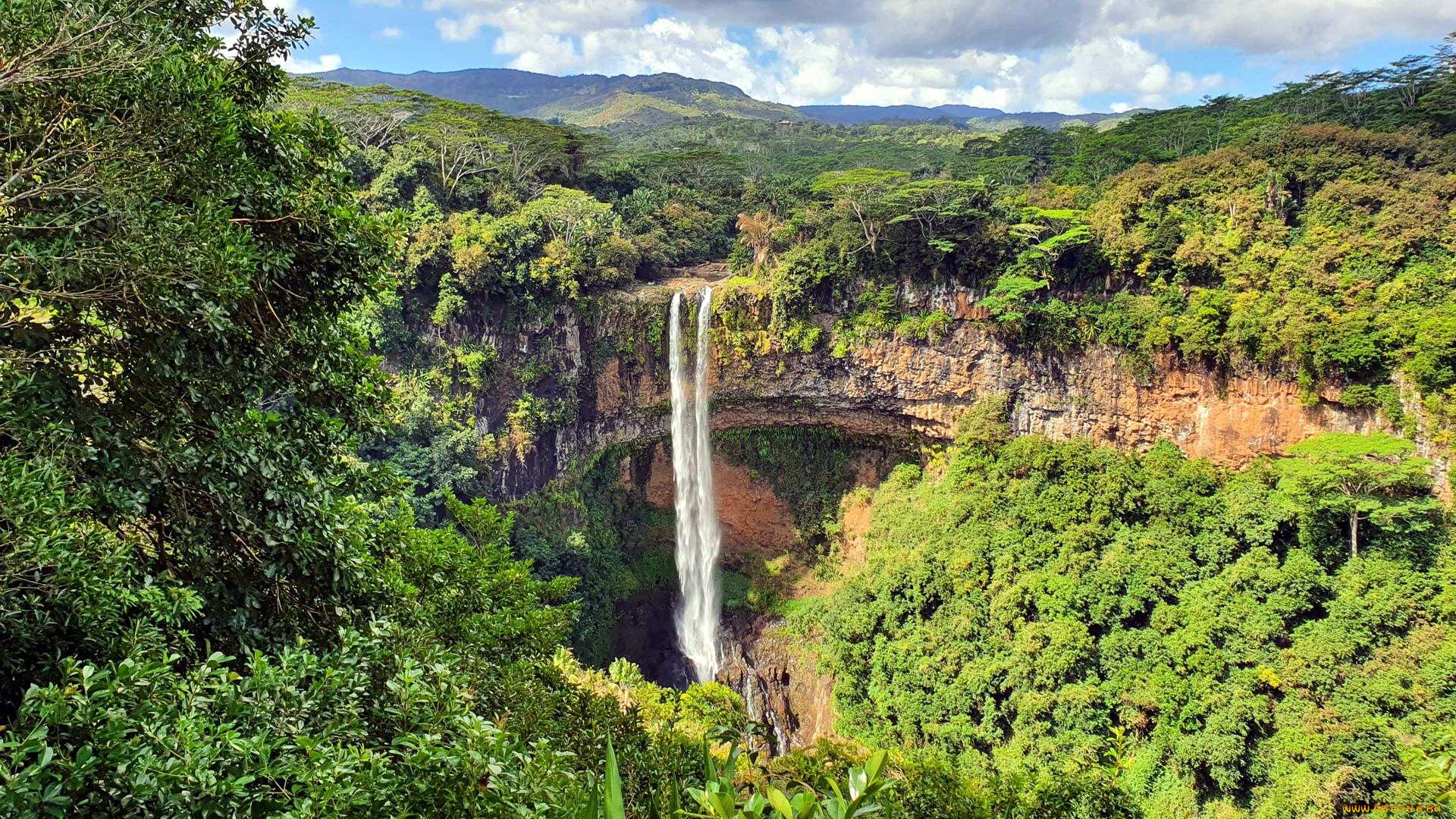 chamarel, falls, mauritius, природа, водопады, chamarel, falls