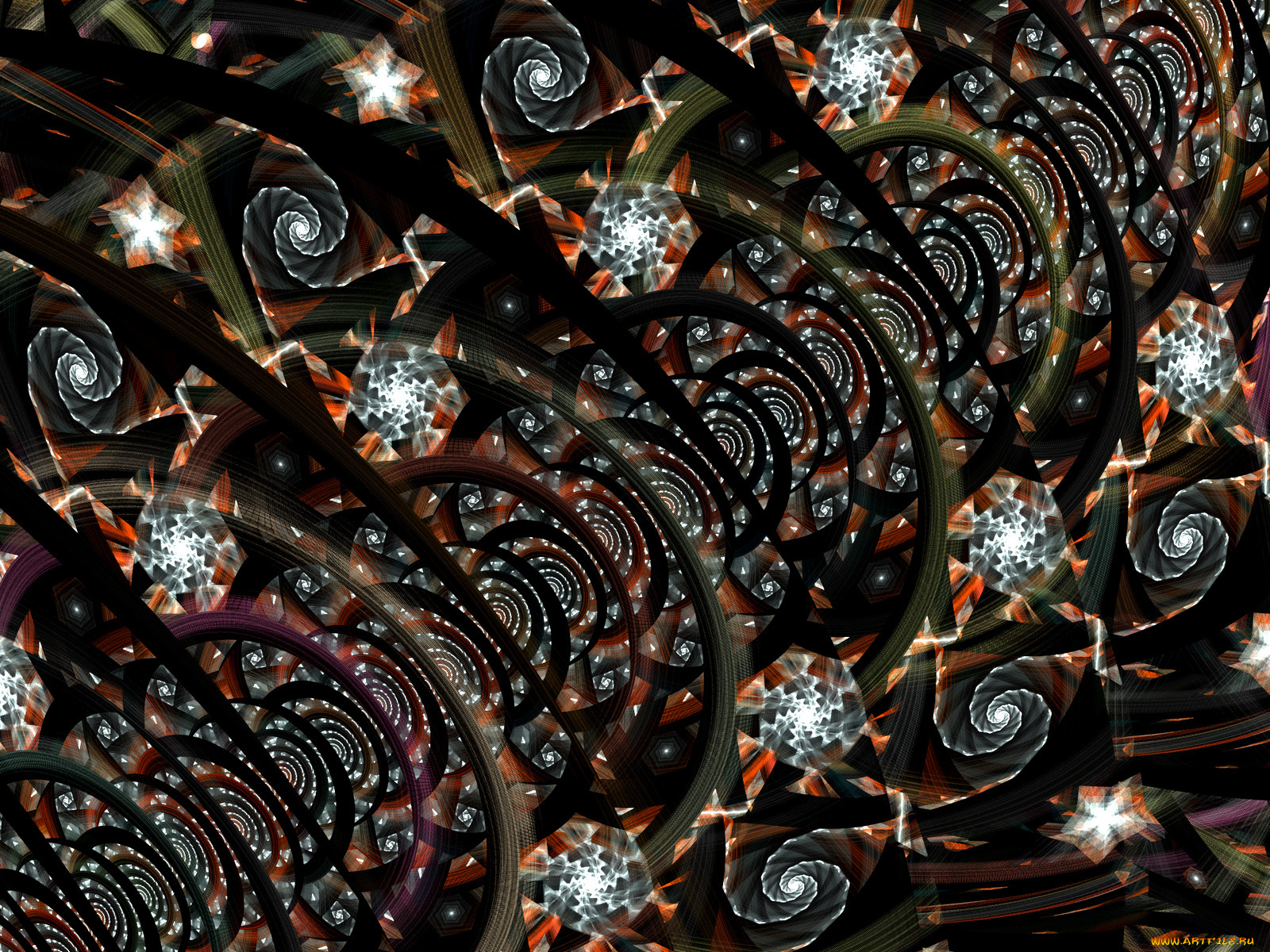 3д, графика, fractal, фракталы, узор, тёмный, фрактал