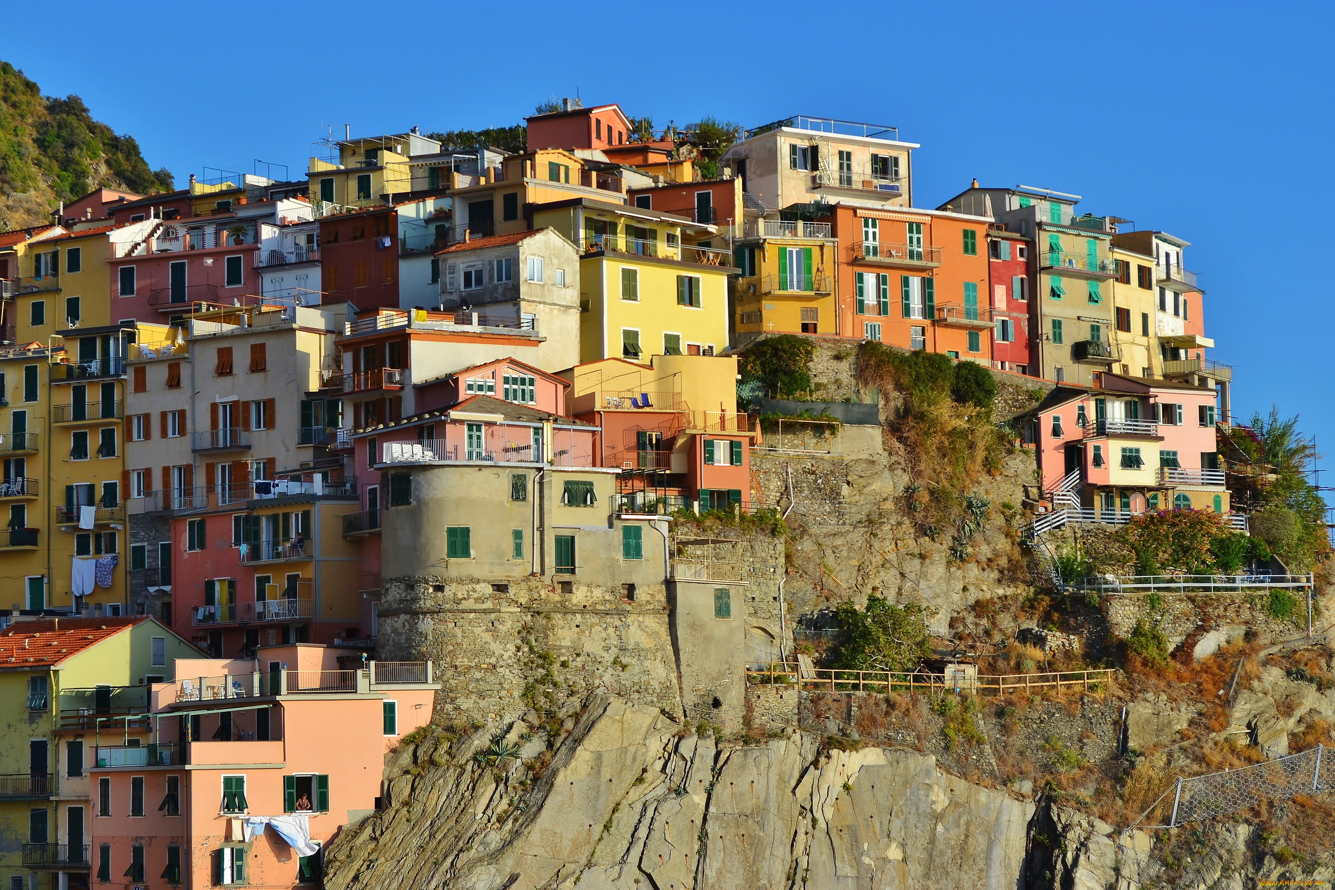 manarola, италия, города, амальфийское, лигурийское, побережье, море, дома, горы