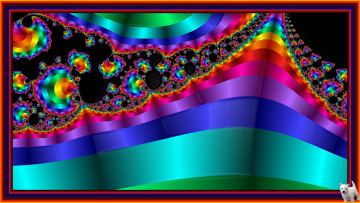 Картинка 3д графика fractal фракталы цвета узор щенок