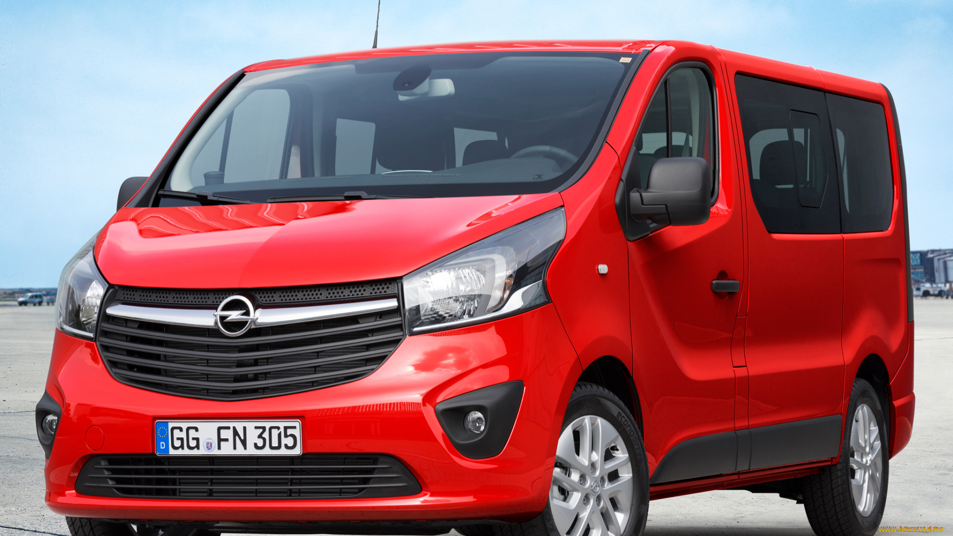 автомобили, opel, vivaro, combi, 2014г, красный