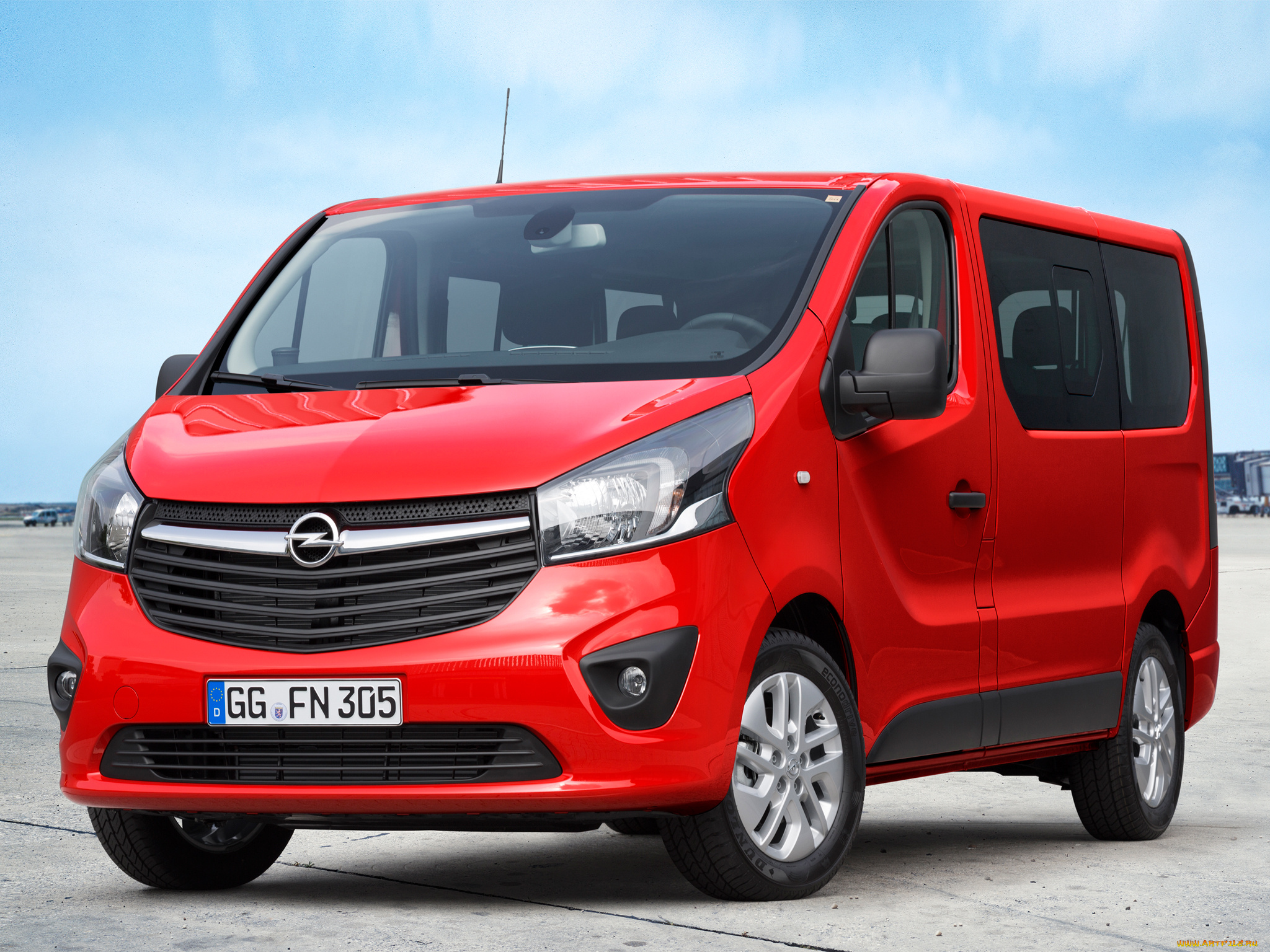 автомобили, opel, vivaro, combi, 2014г, красный