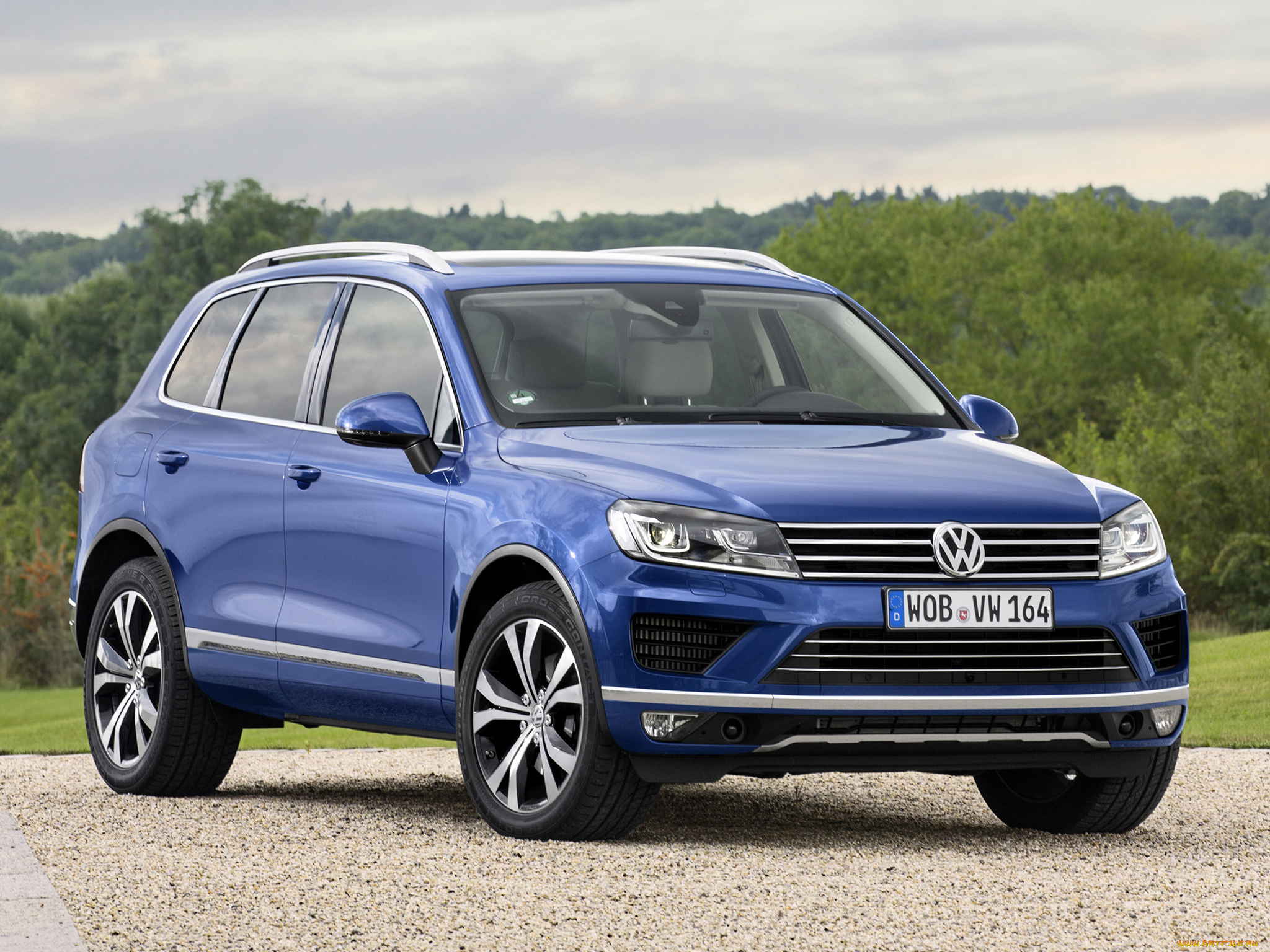 автомобили, volkswagen, 2014г, tdi, touareg, v6, синий